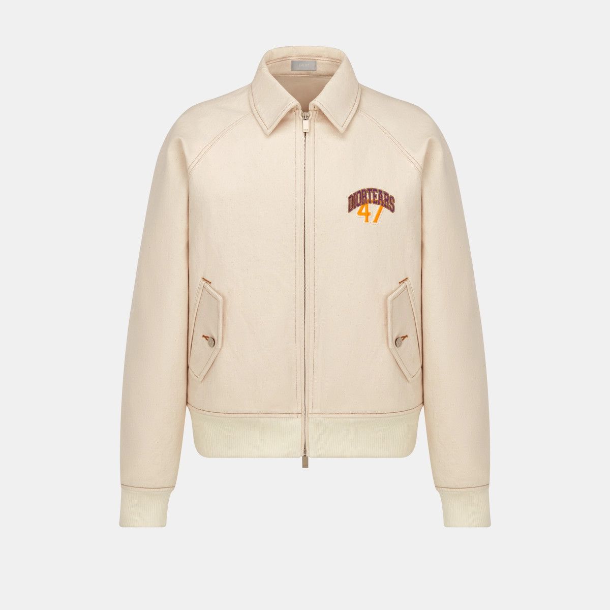 o1bcso1str0125 Tears Zipped Blouson in White