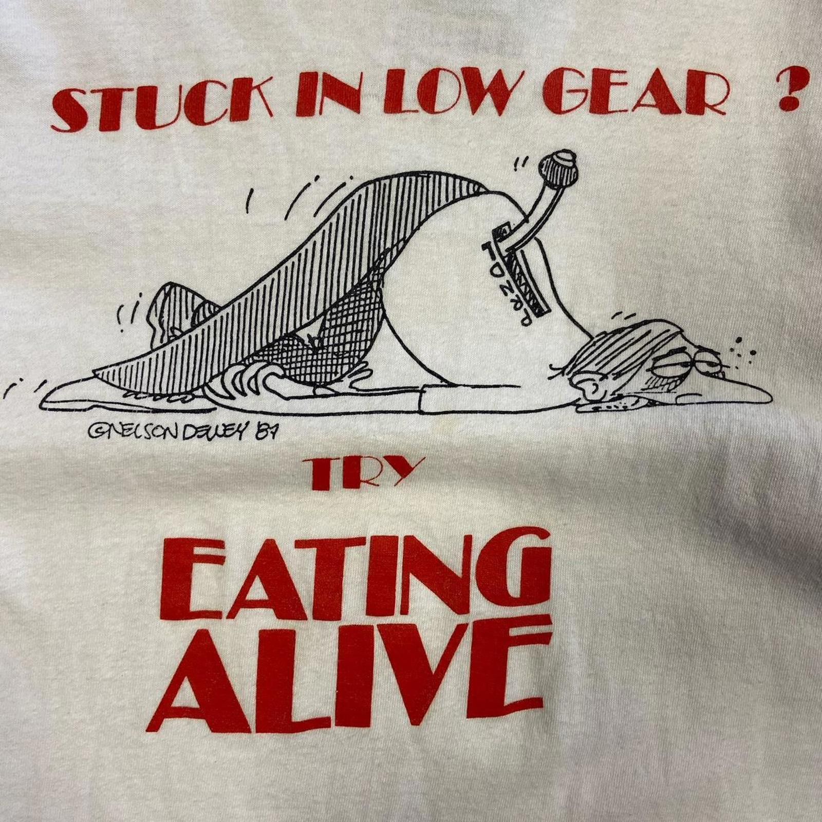 Vintage 1987 Stuck in Low Gear Humour Tee Size US M / EU 48-50 / 2 - 2 Thumbnail