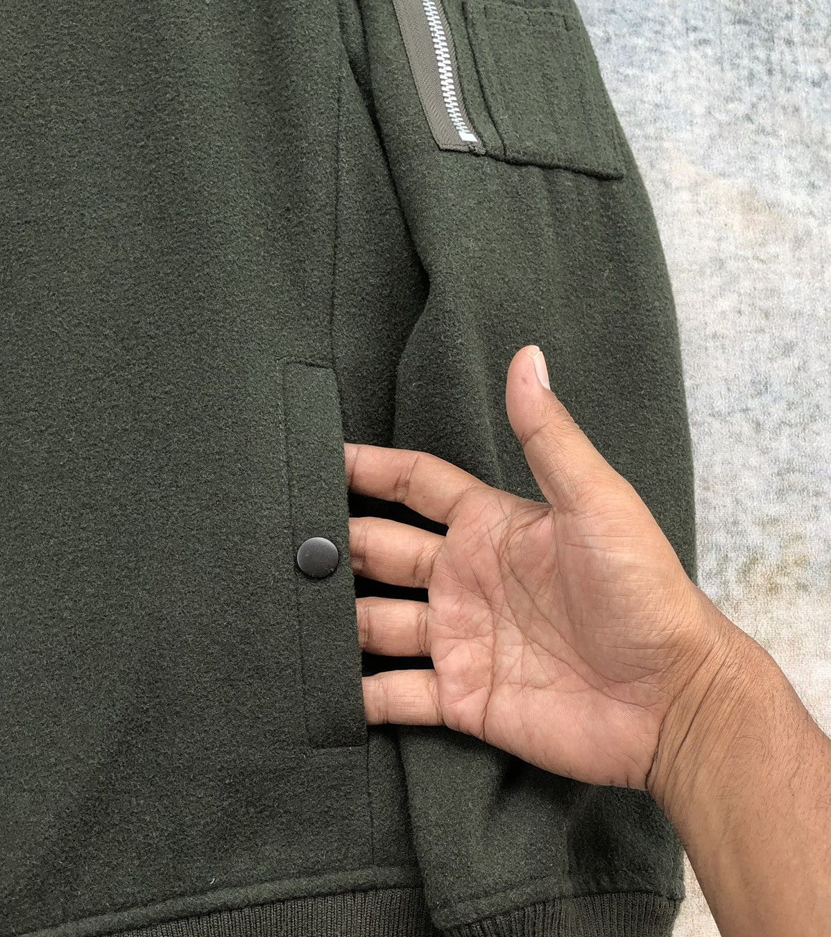 RAGEBLUE Rageblue Australian Merino Wool Ma-1 Blouson Bomber Jacket Size US L / EU 52-54 / 3 - 6 Thumbnail