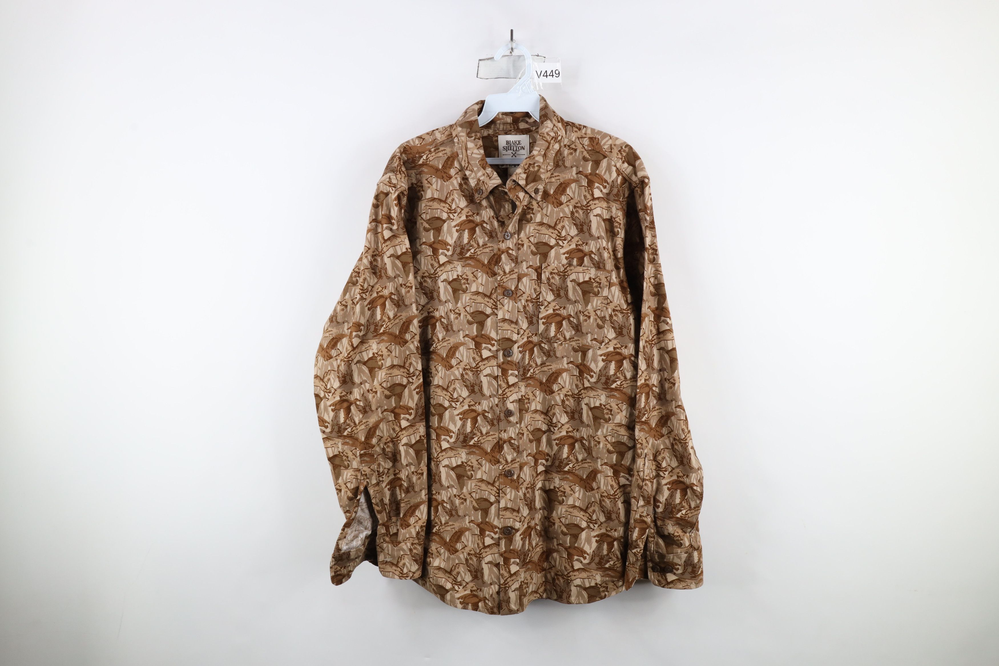 Lands' End × Vintage Lands End x Blake Shelton Camouflage Over Print Button Shirt Size US L / EU 52-54 / 3 - 1 Thumbnail