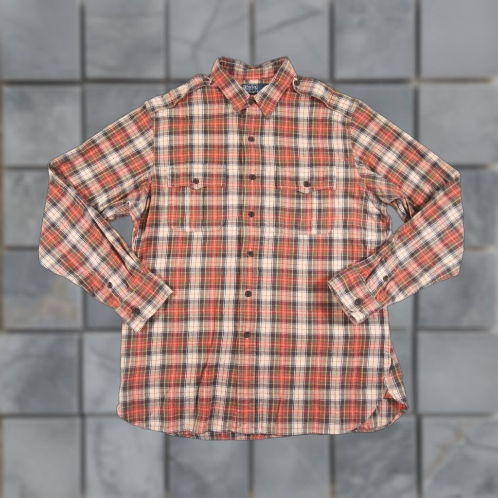 Polo Ralph Lauren VINTAGE Polo Ralph Lauren Shirt Mens Large Red Button-Down Long Sleeve Casual Business Wear 90s Mens Size US L / EU 52-54 / 3 - 1 Thumbnail