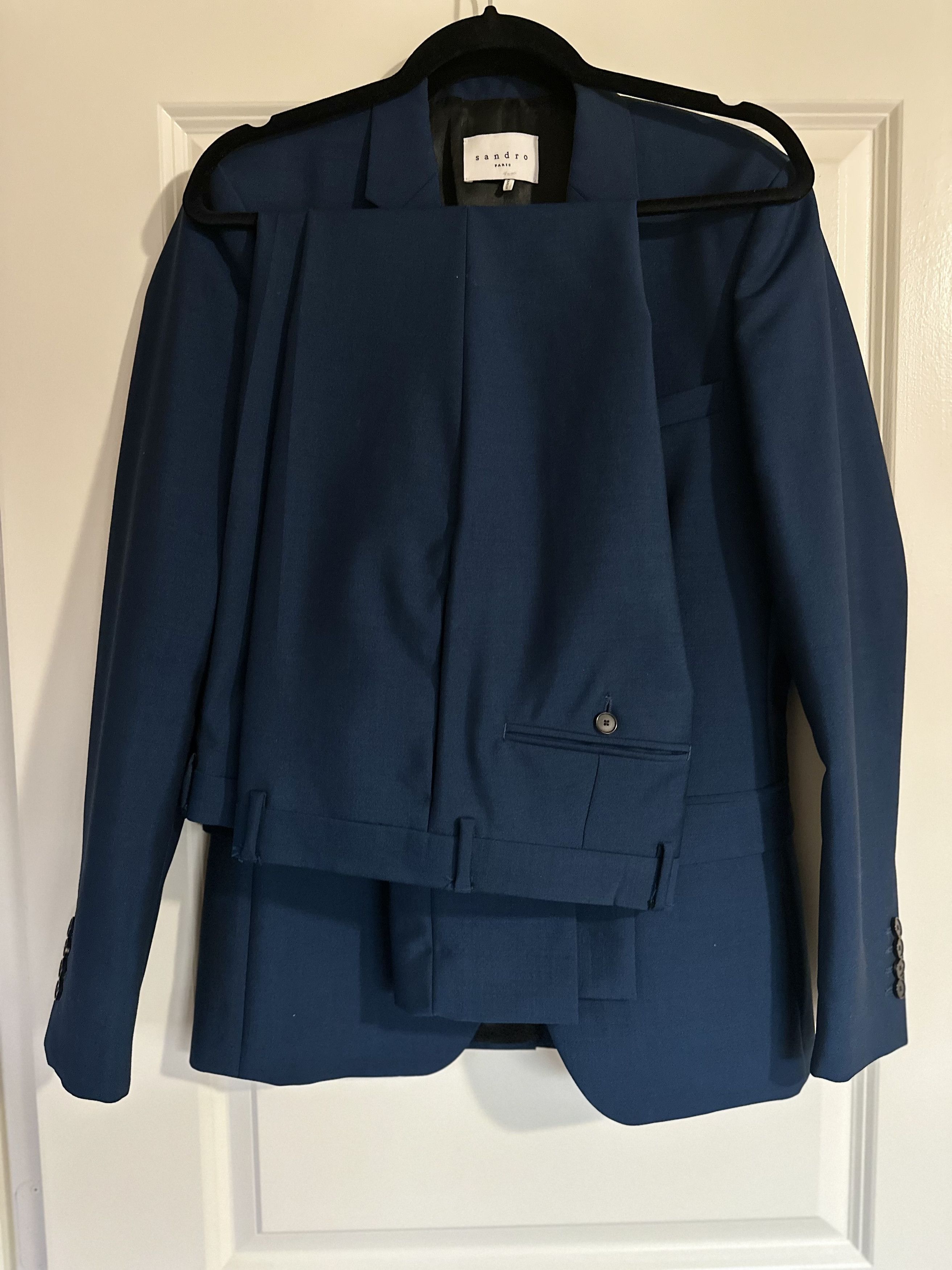 Sandro Sandro Paris Men’s Navy Suit Size 46R - 2 Thumbnail