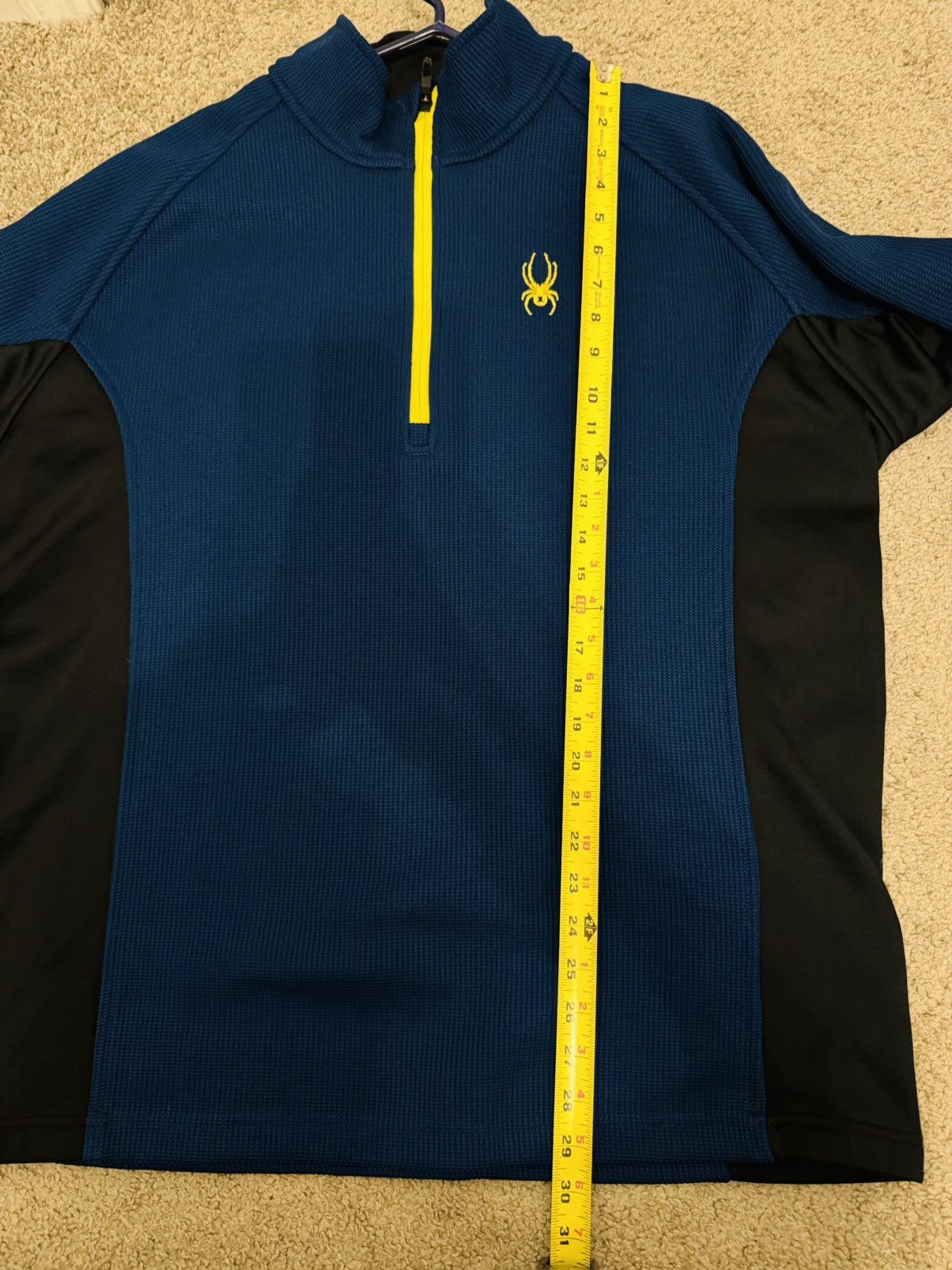 Spyder Spyder Mens Pullover Jacket Sz XXL Blue Yellow Quarter Zip Size US XXL / EU 58 / 5 - 7 Thumbnail