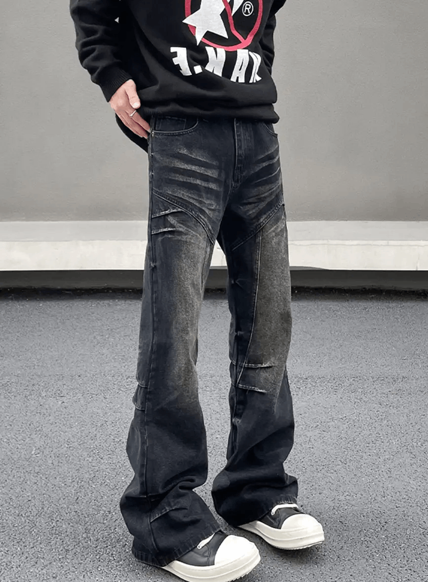 Japanese Brand × Vintage Wide Leg Flare Jeans Size US 30 / EU 46 - 1 Thumbnail