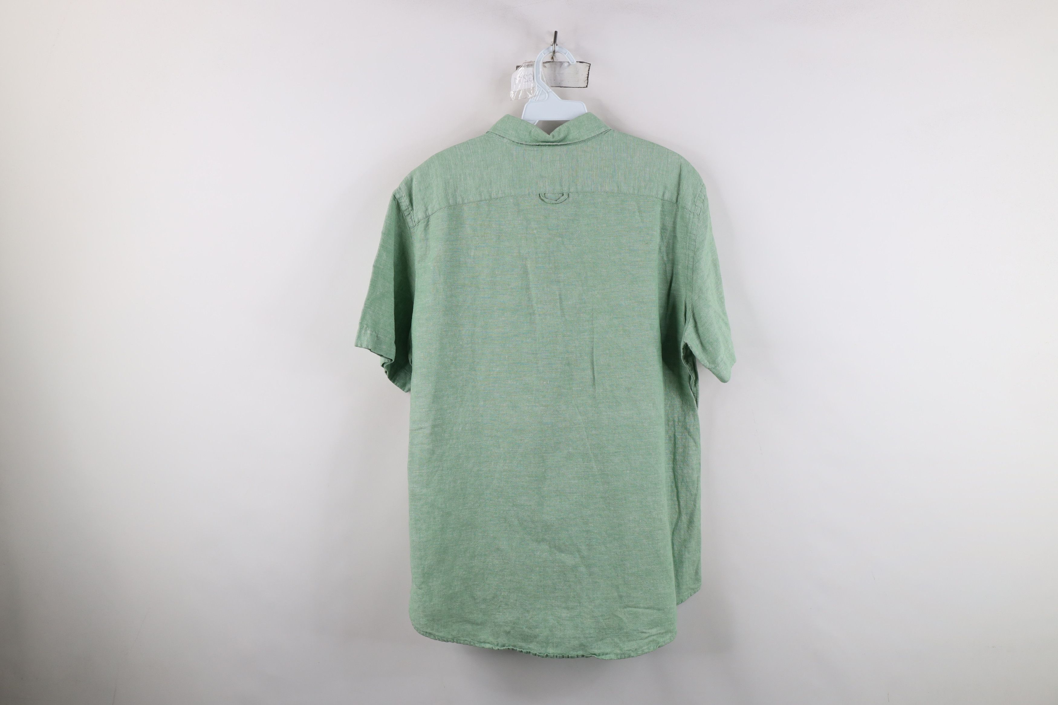 Banana Republic Banana Republic Fit Chambray Linen Button Down Shirt Green Size US M / EU 48-50 / 2 - 13 Thumbnail