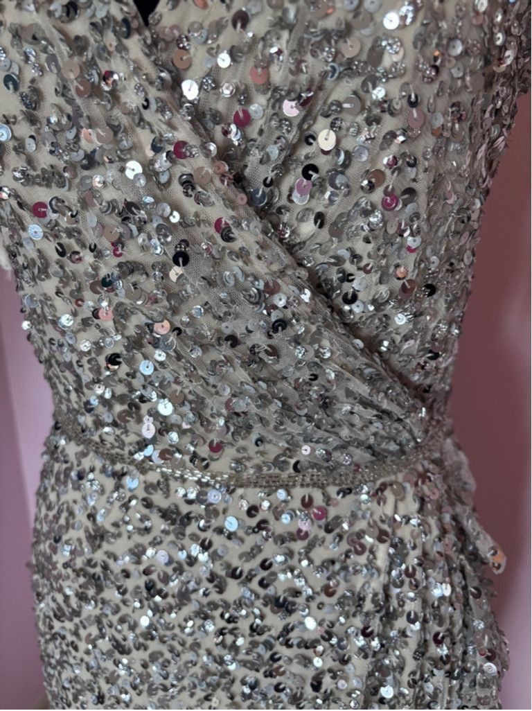 Mac Duggal Women's Mac Duggal Dress, Silver, Size 6 Size M / US 6-8 / IT 42-44 - 5 Thumbnail