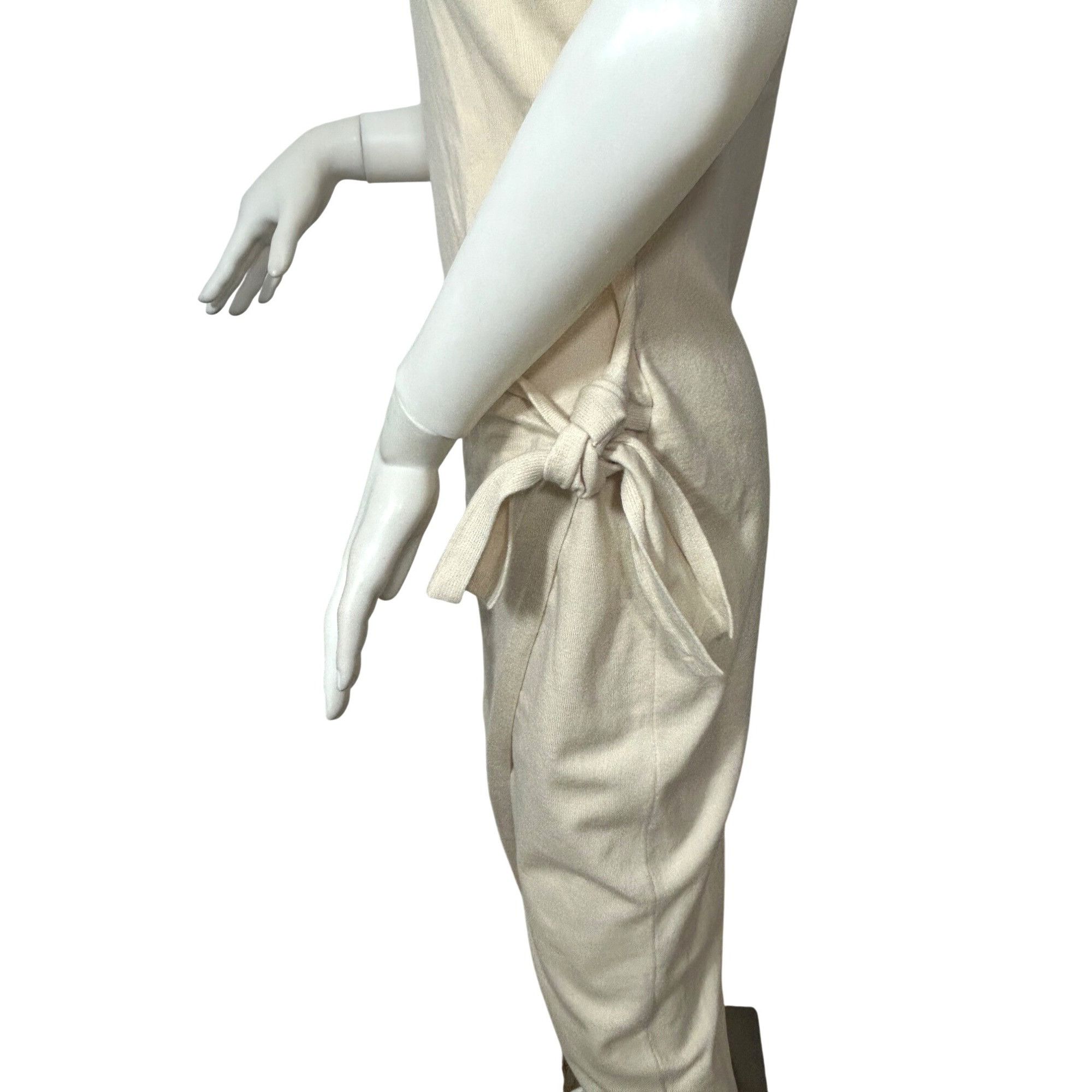 Express Express Wrap Dress M Beige Midi V-Neck Cap Sleeve Pull On St Size M / US 6-8 / IT 42-44 - 8 Thumbnail