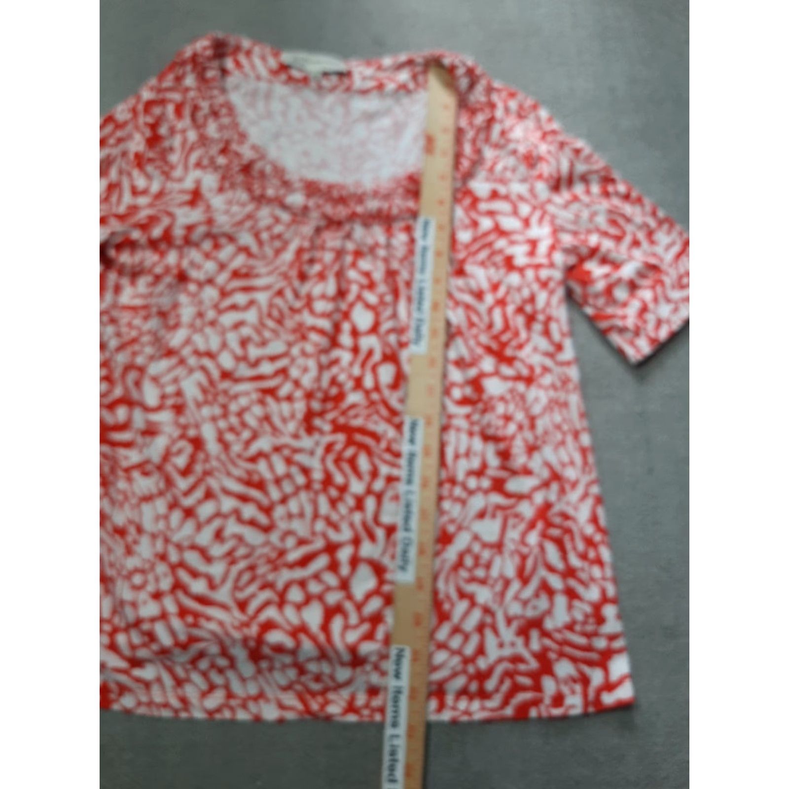 Jones New York Jones New York Shirt Blouse M Red Short Sleeve Women Regular Knit Cotton Top Size M / US 6-8 / IT 42-44 - 3 Thumbnail