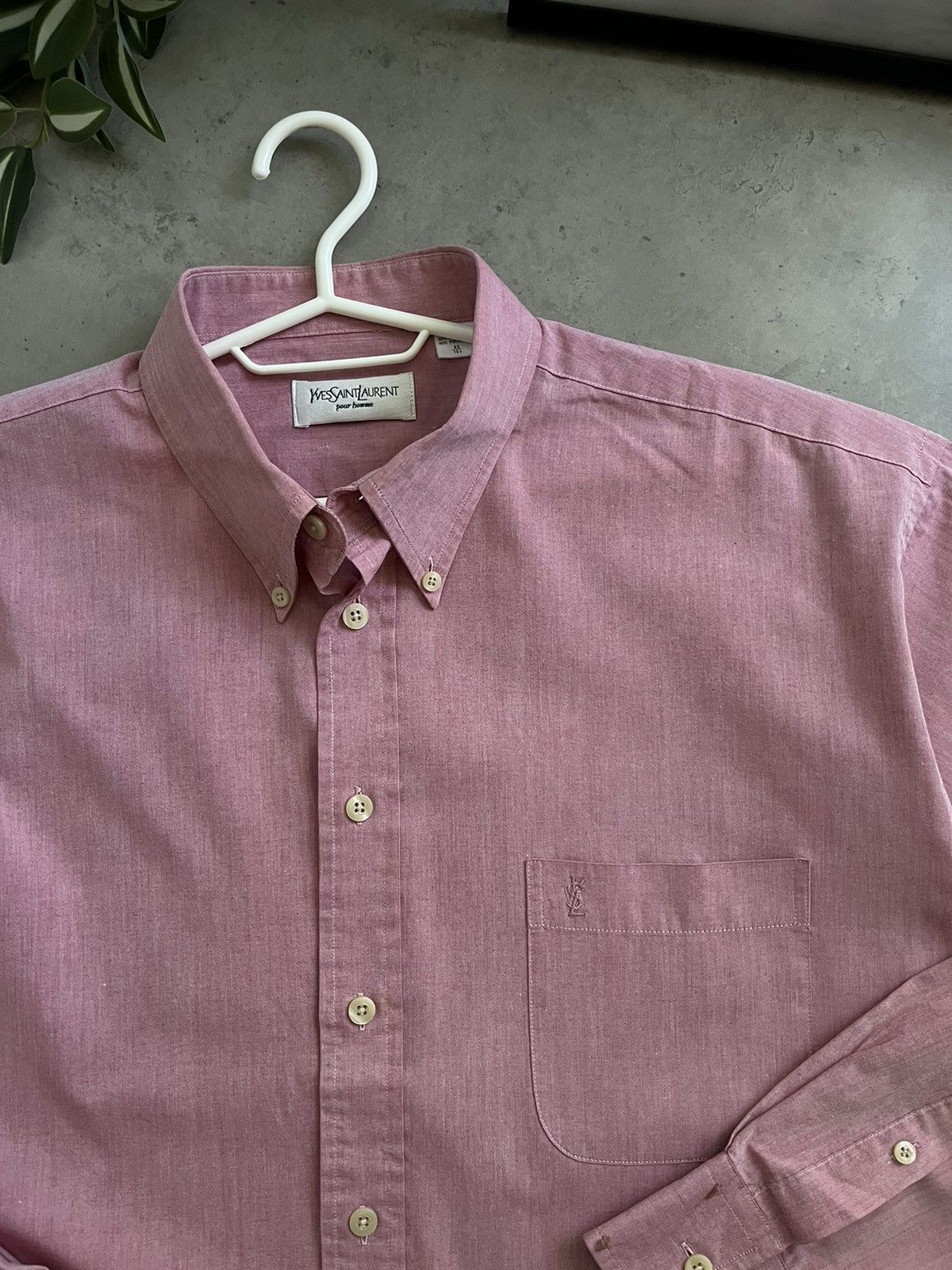Saint Laurent Paris × Yves Saint Laurent Yves Saint Laurent Vintage Classic Shirt L Size US L / EU 52-54 / 3 - 3 Thumbnail