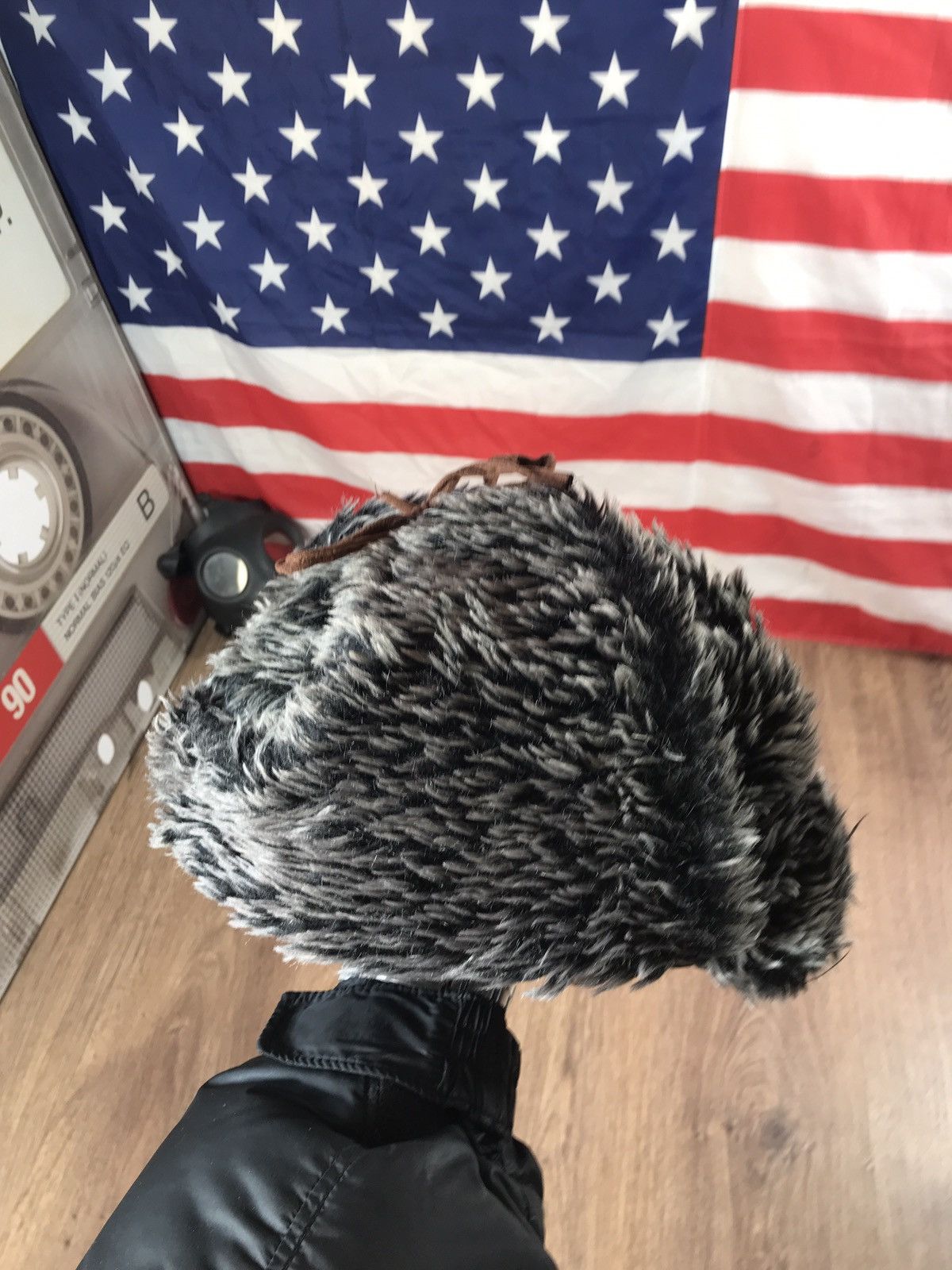Japanese Brand × Vintage Vintage Y2K Fuzzy Mohair Ushanka Drill Hat Size ONE SIZE - 7 Thumbnail