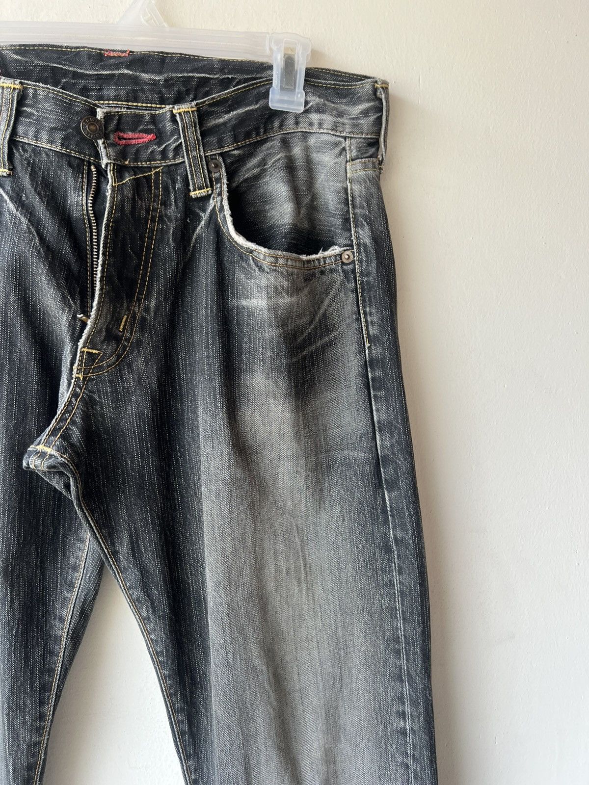 Edwin Vintage Y2K 2000s Edwin Fade Black Denim Loose Jeans Size US 31 - 13 Thumbnail