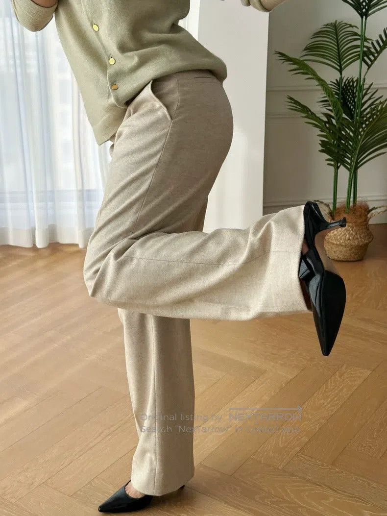 Loro Piana Loro Piana Cashmere straight-leg casual dress pants - apri Size 28" / US 6 / IT 42 - 4 Thumbnail