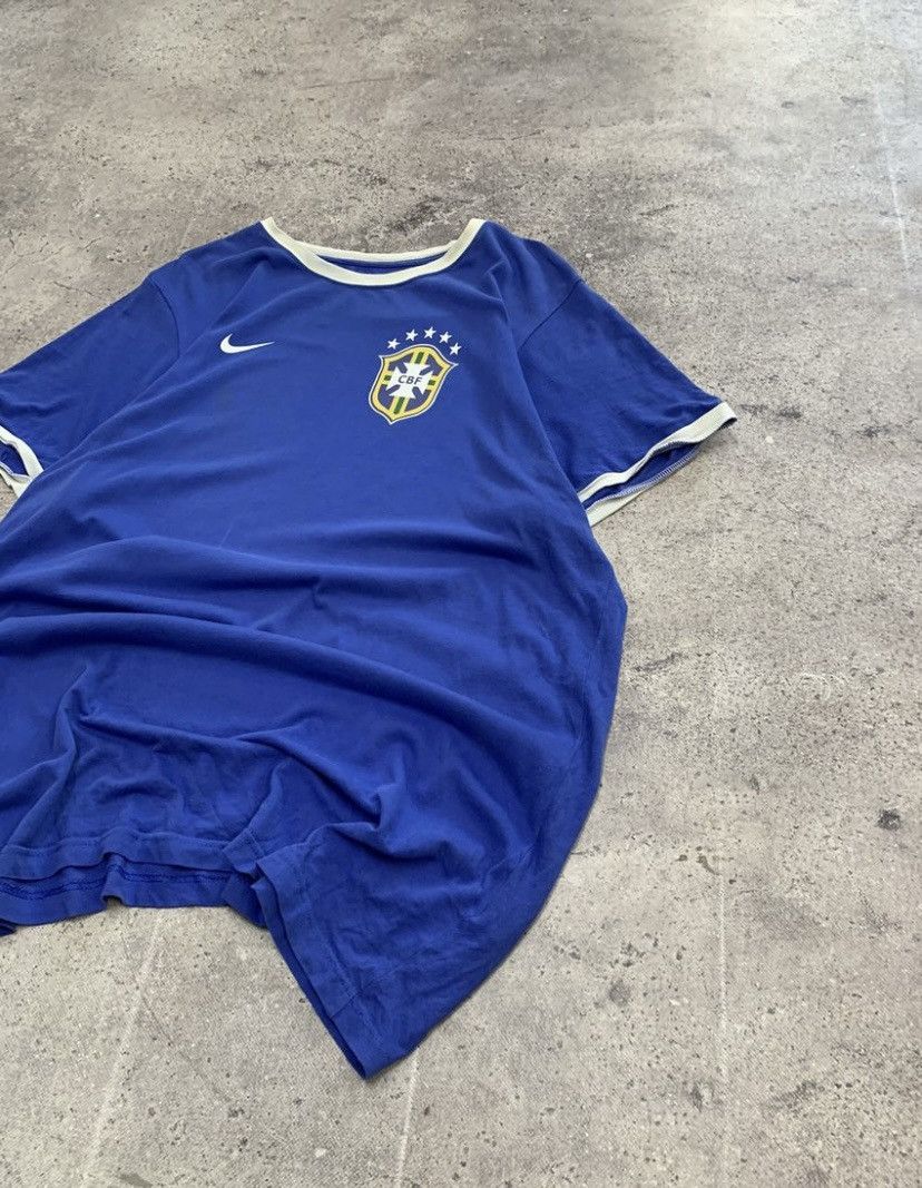 Nike × Vintage Nike Jersey Vintage Blockore Y2K Brazil 1998-2000 Soccer Size US XXL / EU 58 / 5 - 4 Thumbnail