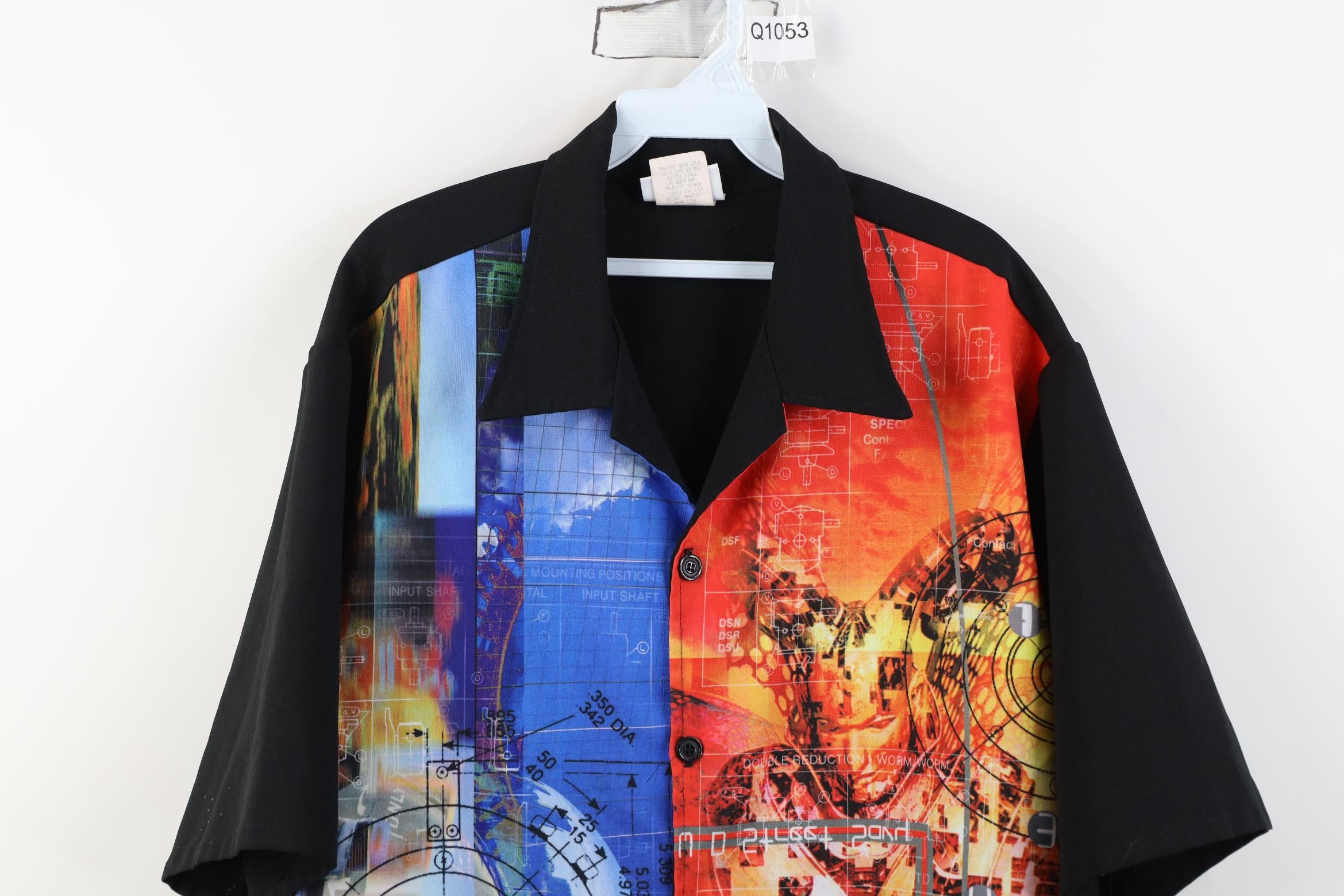 Vintage Vintage 90s Y2K Streetwear Short Sleeve Button Shirt USA Size US XL / EU 56 / 4 - 2 Thumbnail