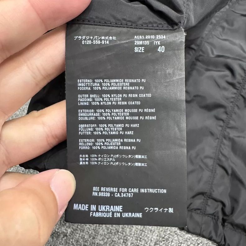 Prada Prada Black windbreaker with metal triangle label jacket 2 Size US XXS / EU 40 - 6 Thumbnail