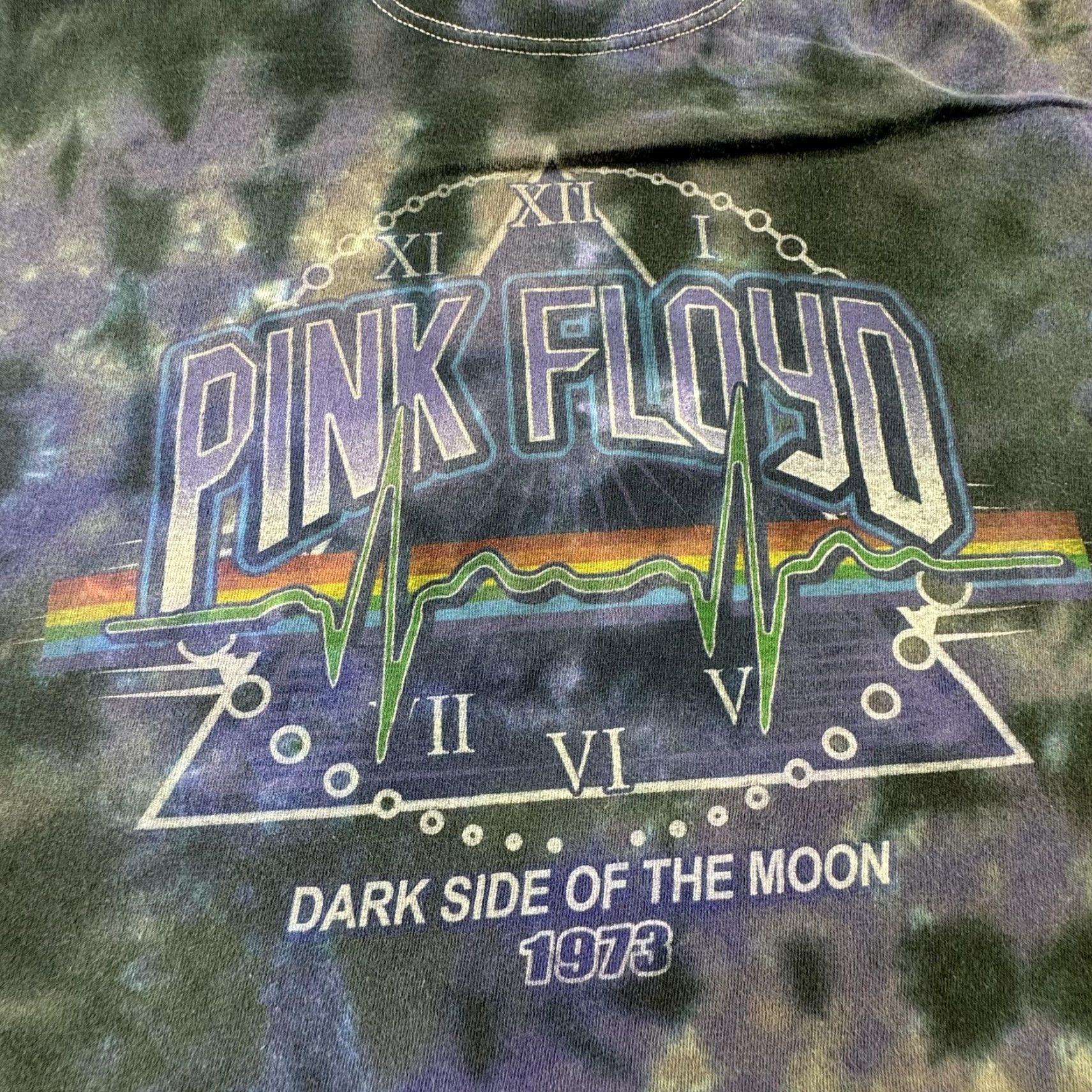 Anvil VINTAGE Pink Floyd T-Shirt Mens Large 90s Band Rock Music Tie Dye Dark Side Of The Moon US Made Size US L / EU 52-54 / 3 - 2 Thumbnail