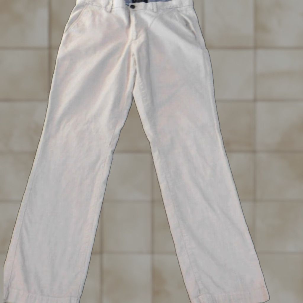 Banana Republic Banana Republic Pants Mens 33x32 Plain Gray Straight Fit Chino Casual Cotton Flat Front Modern 32 Inseam Mens Size US 33 - 1 Thumbnail