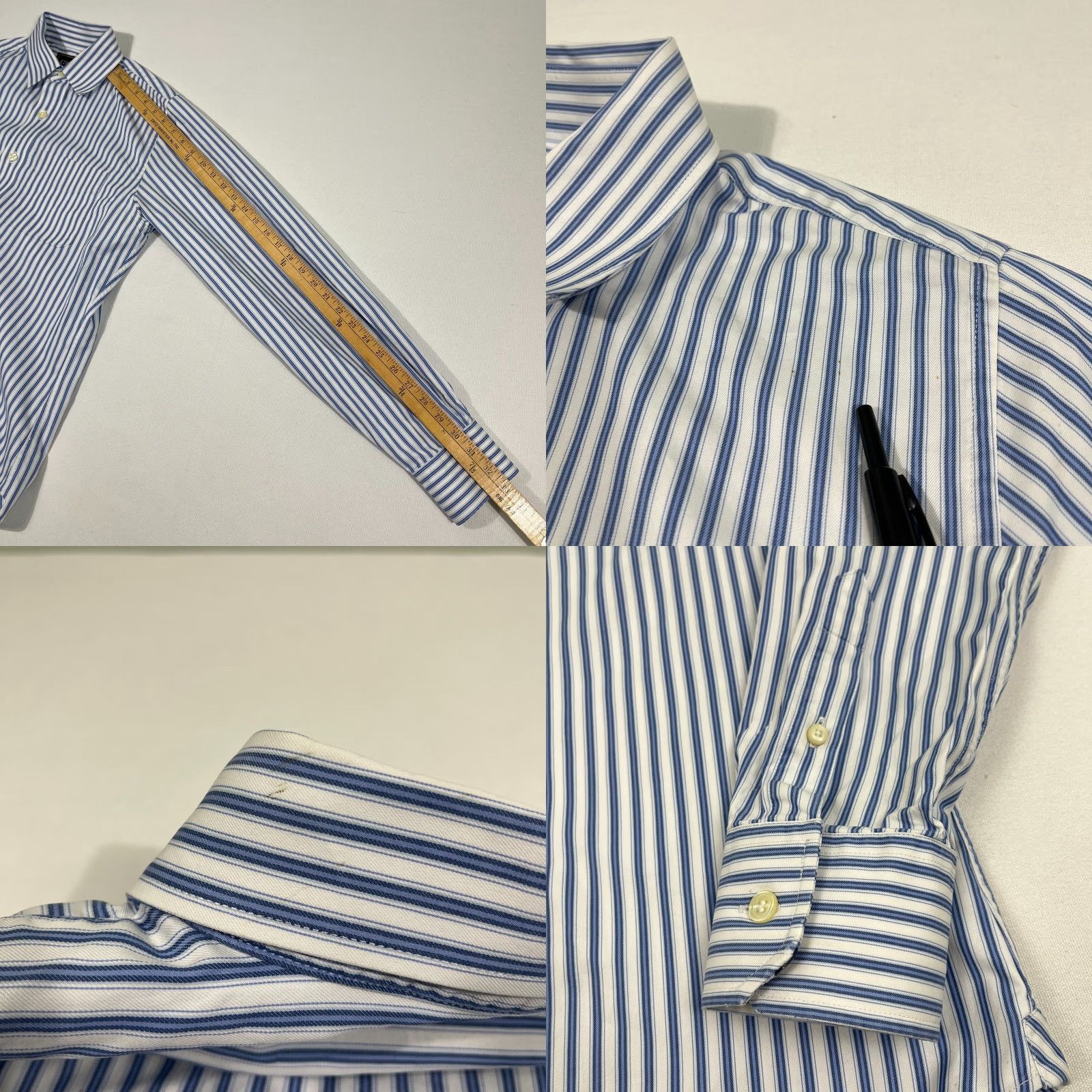 Abercrombie & Fitch VINTAGE Ezra Fitch Abercrombie Shirt Mens M Blue White Striped Button Up Cotton Y2K Size US M / EU 48-50 / 2 - 8 Thumbnail