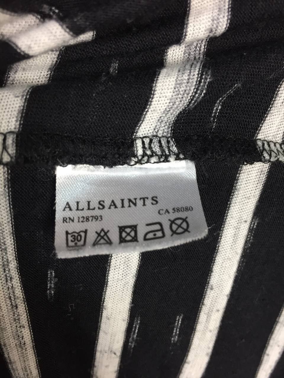 Allsaints ALLSAINTS Casual Striped Designer Tee Size US S / EU 44-46 / 1 - 9 Thumbnail