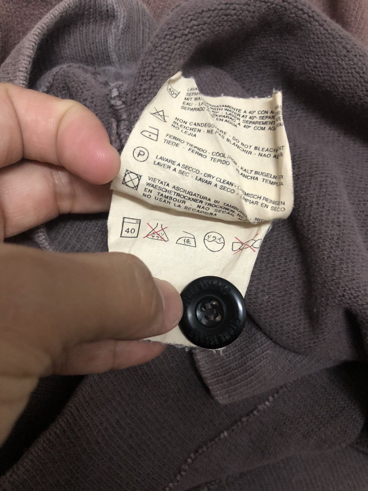 Stone Island × Vintage Vtg Stone Island Button Up Fleece Sweatshirt Size US XL / EU 56 / 4 - 8 Thumbnail