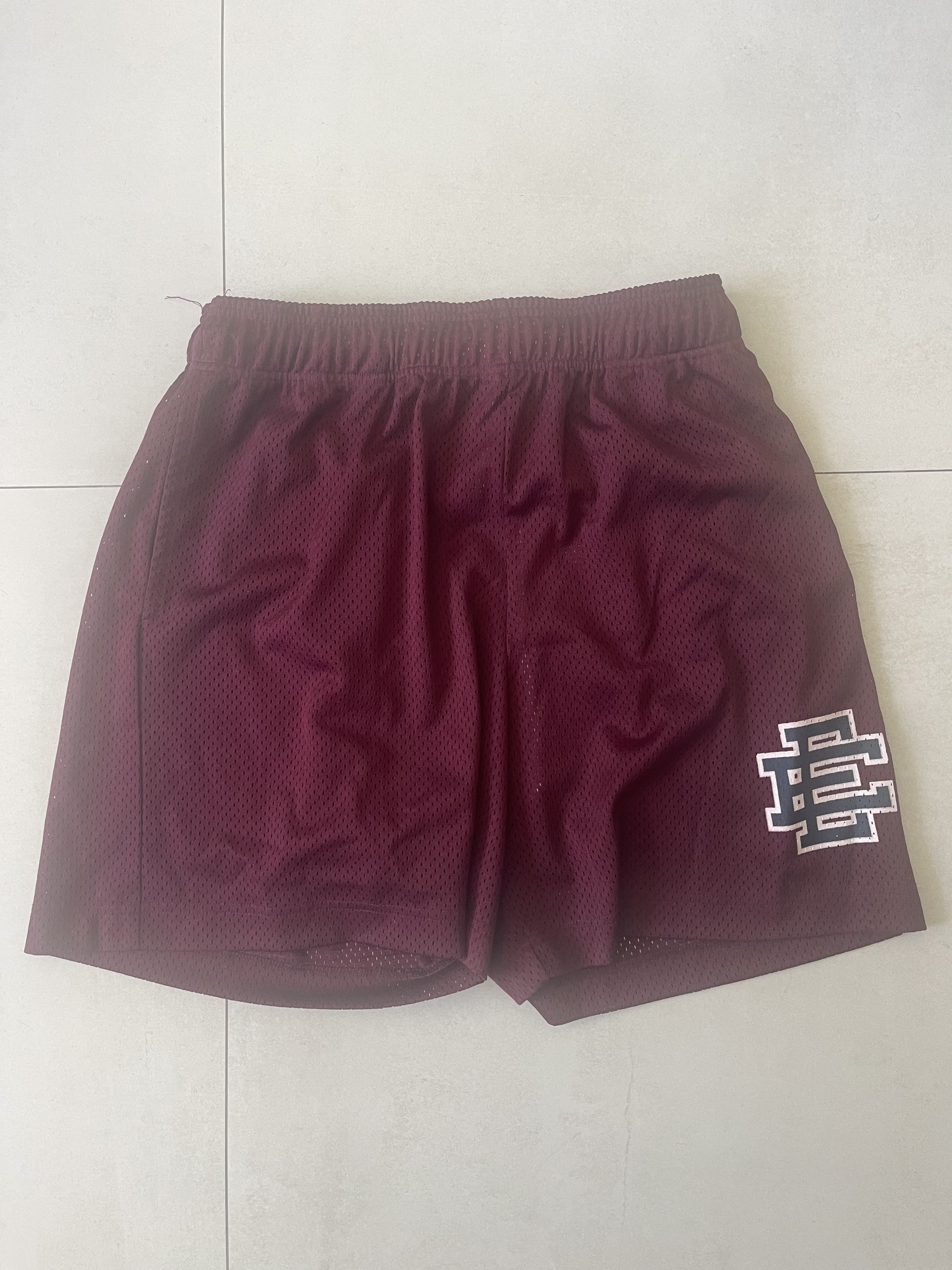 image of Eric Emanuel Shorts Maroon Red Large (L), Men's (Size 34)