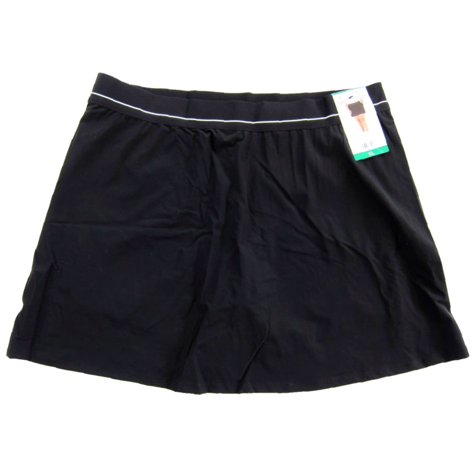 Vintage NWT Soybu Black Stretch Lined Zip Pocket Resort Tennis Workout Active Skirt XL Size 40" / US 18 - 2 Thumbnail