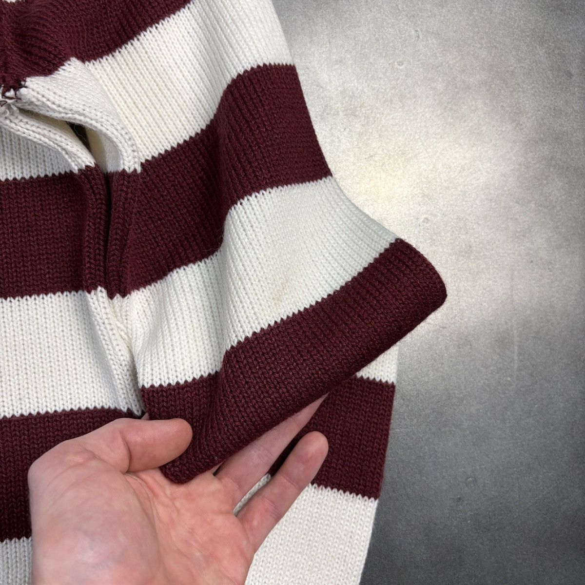 Bristol Studios × Vintage VIntage Bristol Knit Polo Sweater 1960s 1970s Rugby Stripe Size US S / EU 44-46 / 1 - 9 Thumbnail