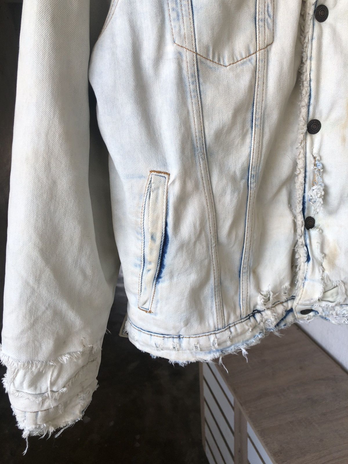 Zara 🔥Zara Distressed Punk Denim Sherpa Jacket If Six Was Nine Size US L / EU 52-54 / 3 - 6 Thumbnail