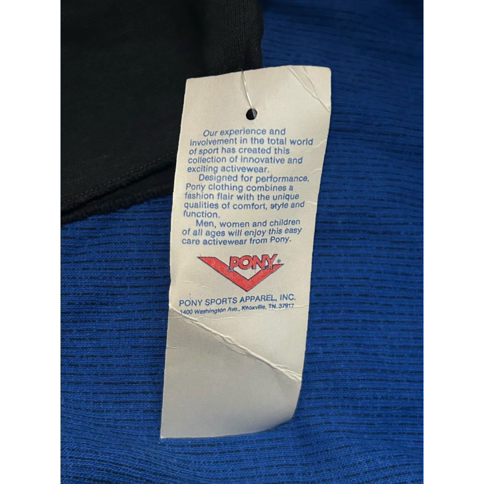 PONY VINTAGE PONY T-Shirt Mens 90s Batwing Sleeve Deadstock NWT Made in USA Blue Royal PONY Screen Print Logo Mens XL, 90s, Activewear Size US XL / EU 56 / 4 - 3 Thumbnail
