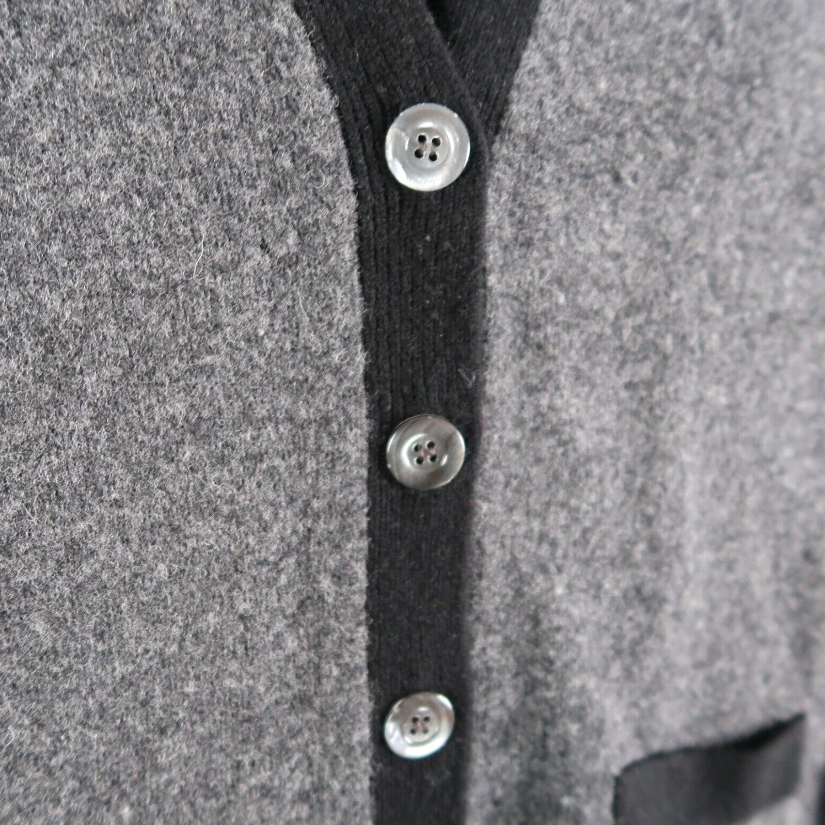 J.Crew J.Crew Sweater Cardigan Women XS XSmall Open Front Long Line Knit Wool Black Gray Size XS / US 0-2 / IT 36-38 - 5 Thumbnail