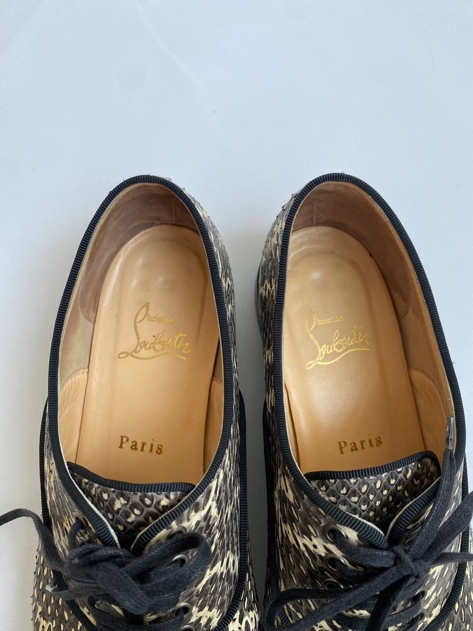 Christian Louboutin Christian Louboutin Lace Ups Low Top Snakeskin Size US 10 / IT 40 - 13 Thumbnail