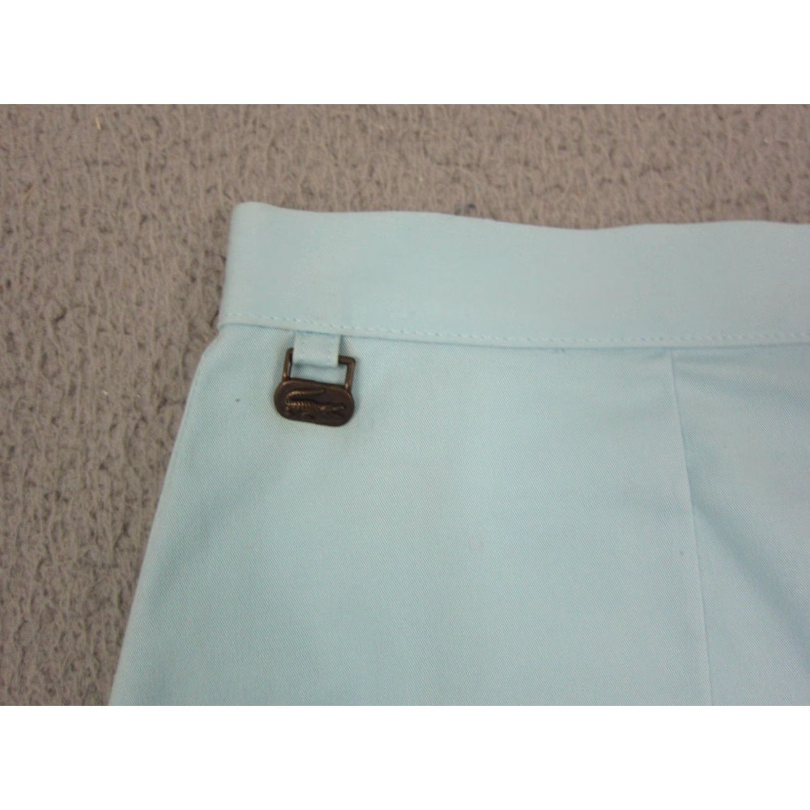 Lacoste VINTAGE Lacoste Skirt Womens Size 8 Blue A-Line 90s City Casual Buttons Logo Zip Mid Rise Short - Womens Skirt Size 30" / US 8 / IT 44 - 3 Thumbnail