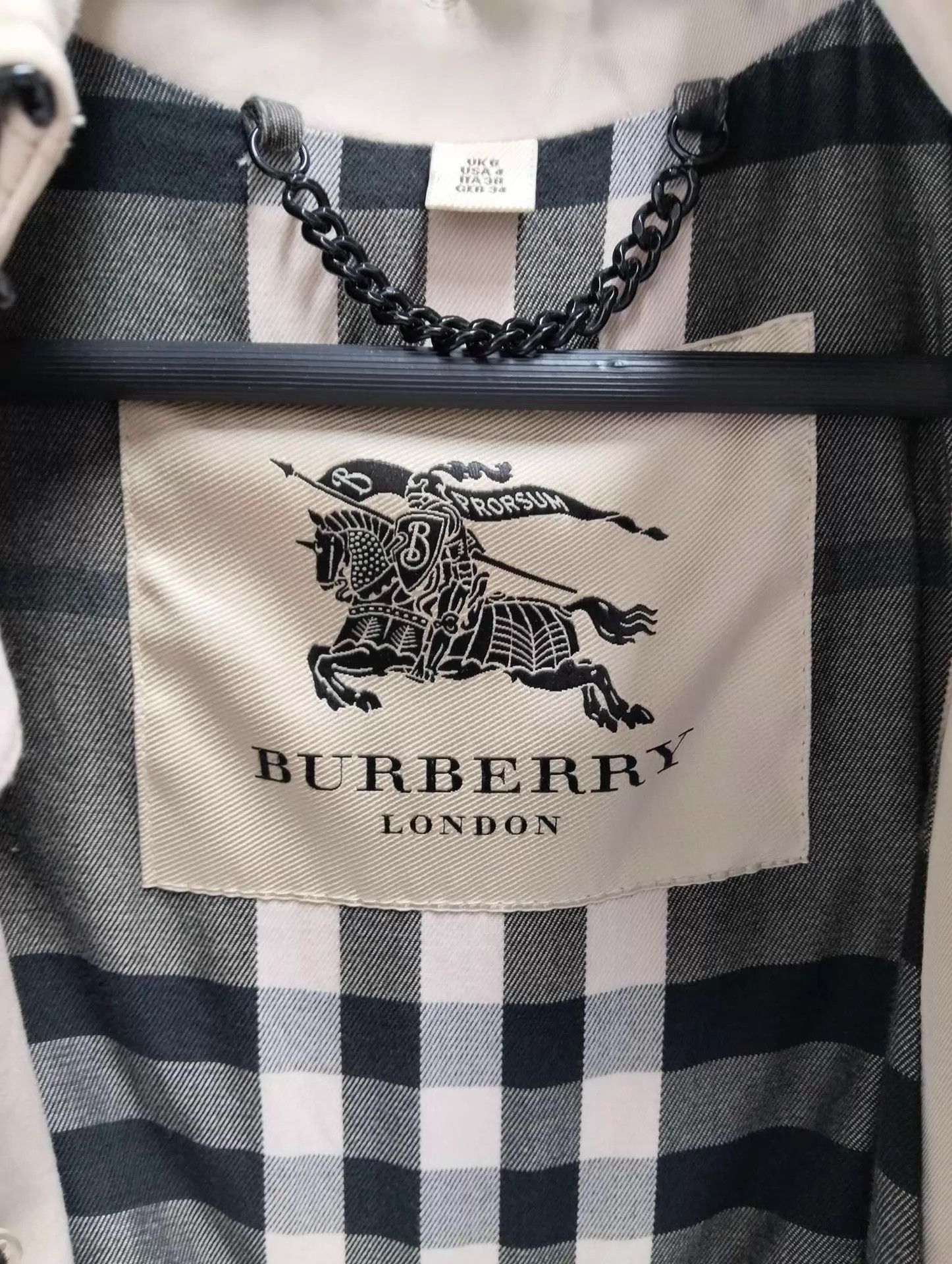 Burberry Women's Burberry Lapel Leather DB Belted Trench UK6 Size XS / US 0-2 / IT 36-38 - 3 Thumbnail