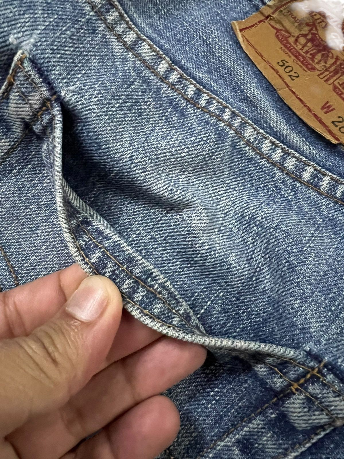Levi's Vintage Levis 502 Big E Selvedge Faded Distressed Jean Size US 28 / EU 44 - 21 Thumbnail