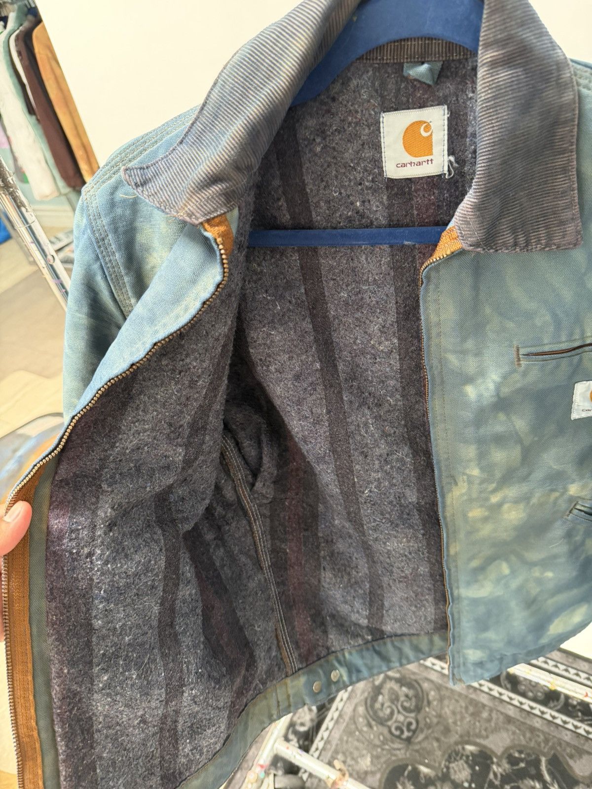 Carhartt Tie Dyed Vintage Carhartt Detroit work jacket Size S / US 4 / IT 40 - 3 Thumbnail
