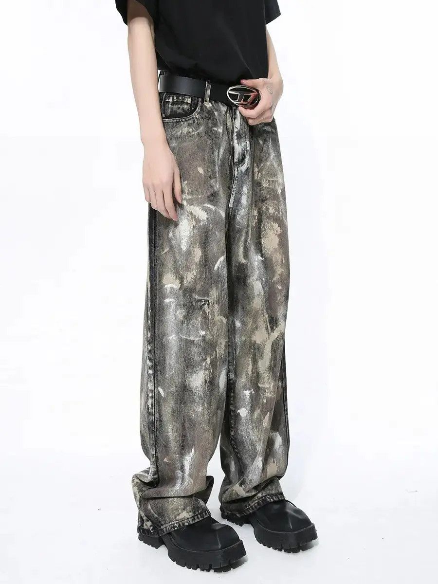 Japanese Brand Retro loose camouflage casual jeans Size US 32 / EU 48 - 2 Thumbnail