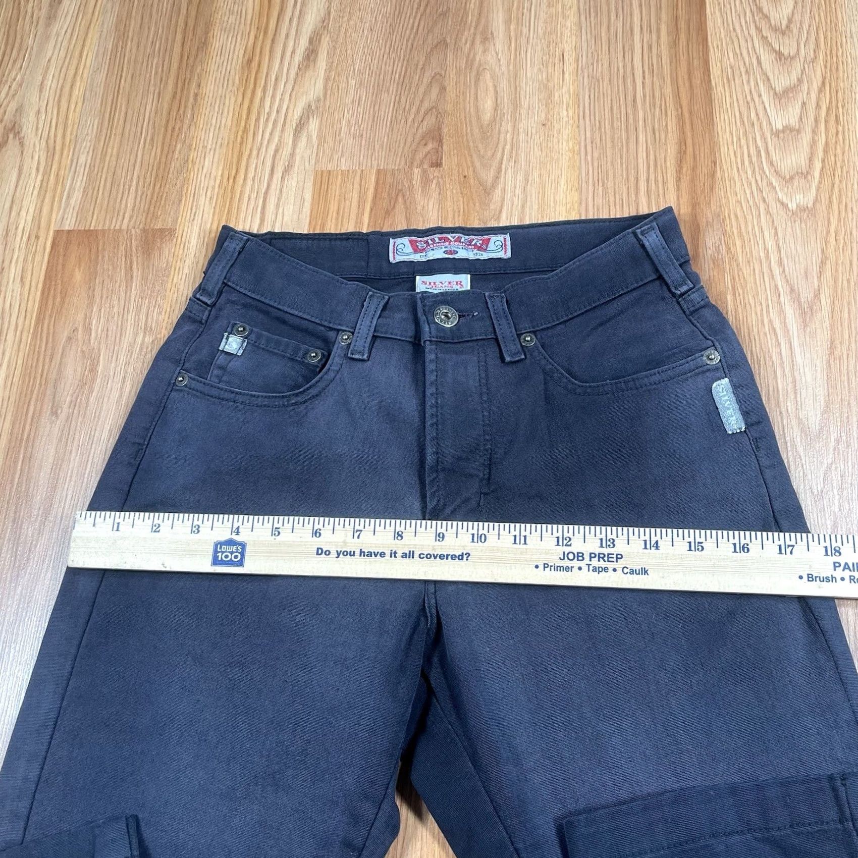 Silver Jeans Co. Silver Jeans Capri Womens 24 Waist Black Stretch Crop Denim Cotton Spandex Jeans Size 42" / US 20 - 5 Thumbnail