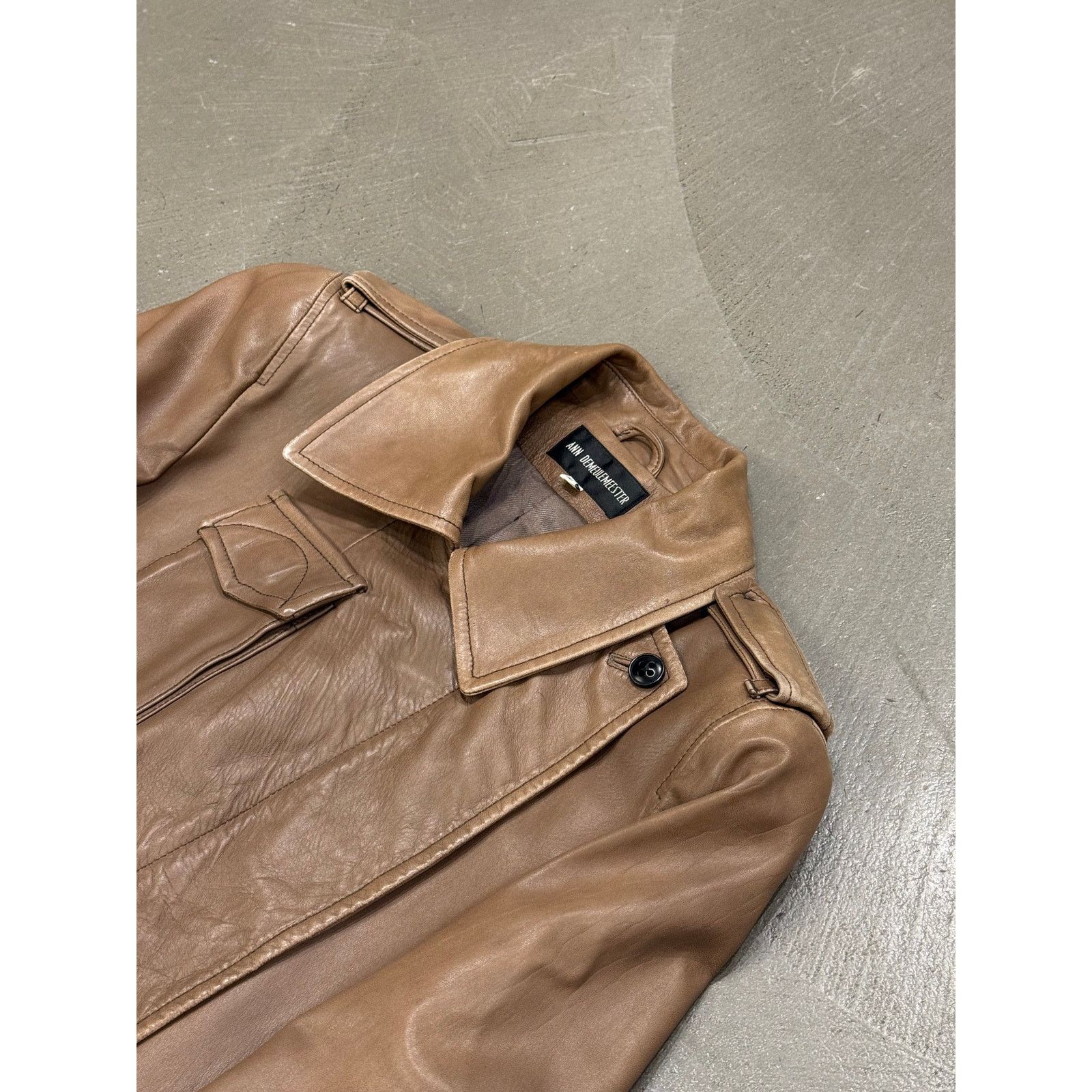 Ann Demeulemeester 2000s Ann Demeulemeester leather aviator cargo jacket Size US XS / EU 42 / 0 - 6 Thumbnail