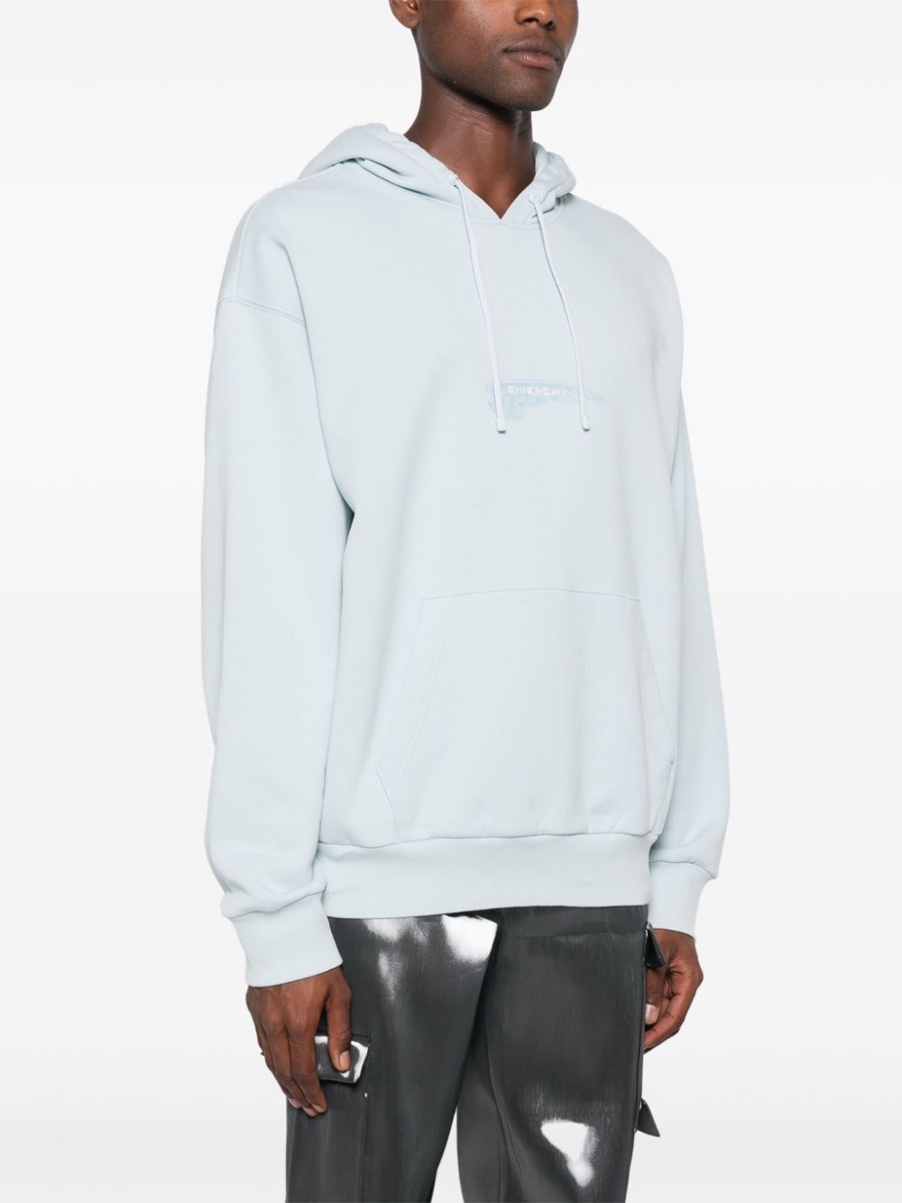 Givenchy o1h1sh11224 Boxy Fit Hoodie With Pocket in Sky Blue Size US XXL / EU 58 / 5 - 5 Thumbnail