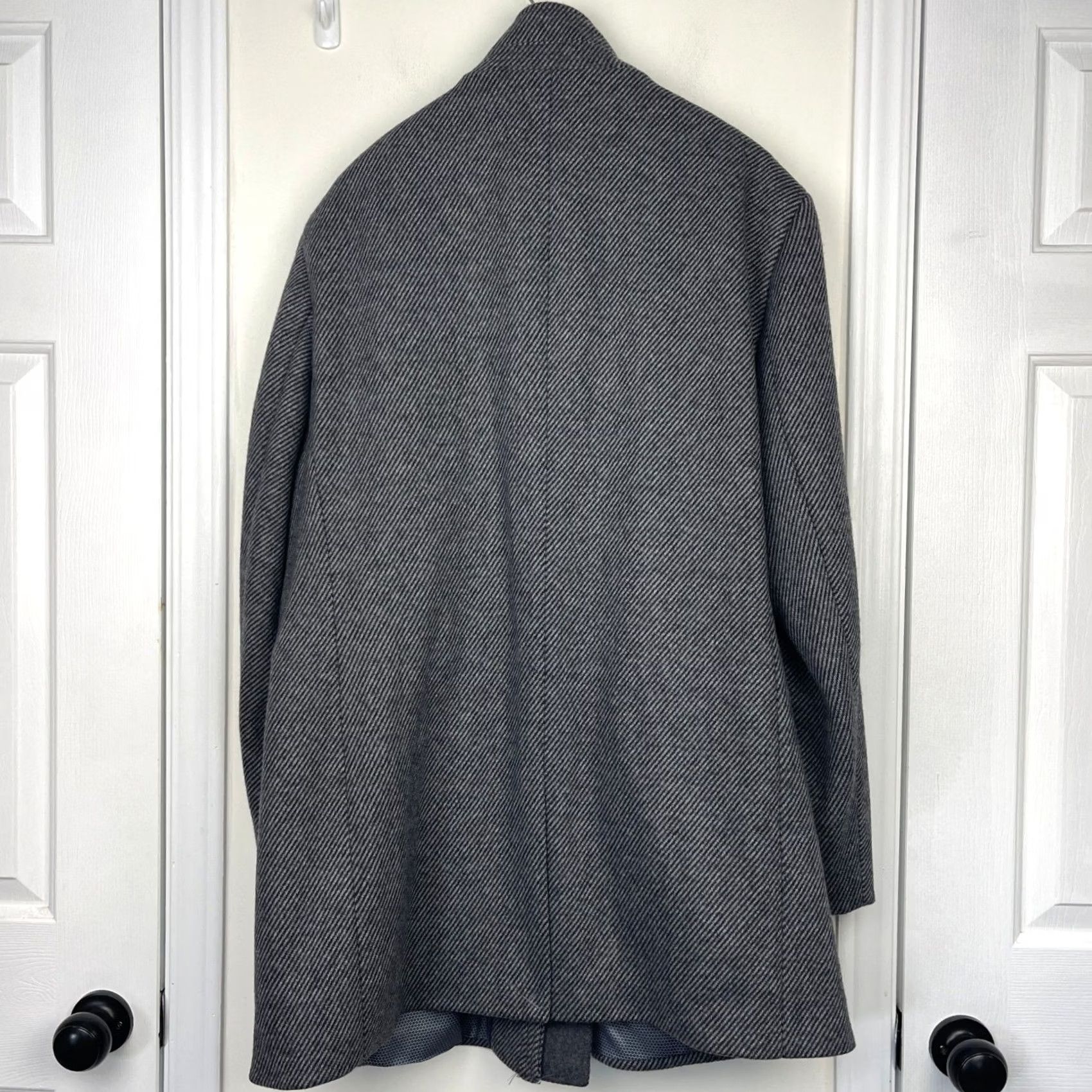 Hart Schaffner Marx Hart Schaffner Marx Coat Mens XXL Gray Wool Blend Overcoat Zip Front Twill Car Coat Size US XXL / EU 58 / 5 - 7 Thumbnail