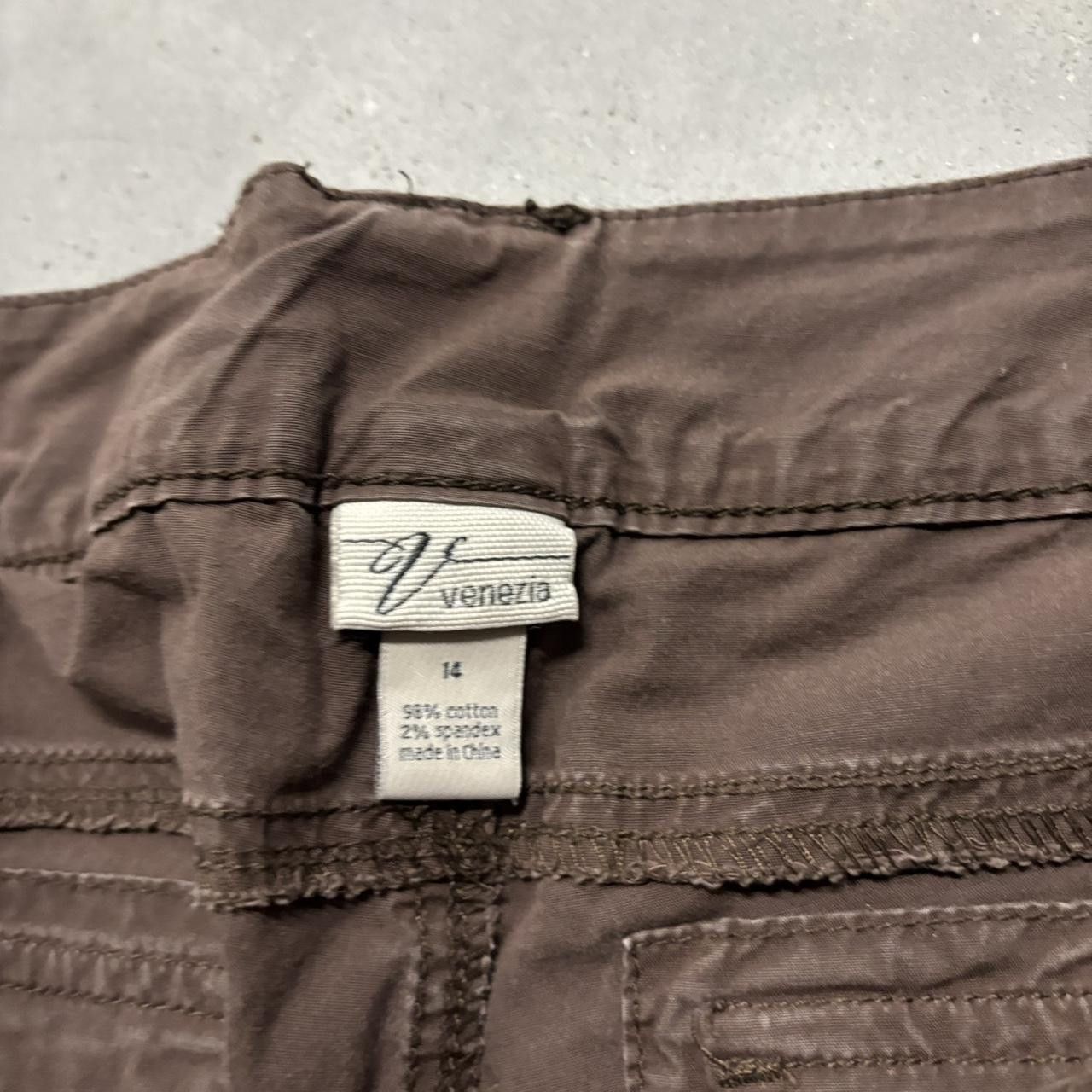 Japanese Brand × Vintage Crazy Vintage Y2K/2000s Brown Streetwear Skater Cargo Pants! Size US 32 / EU 48 - 7 Thumbnail