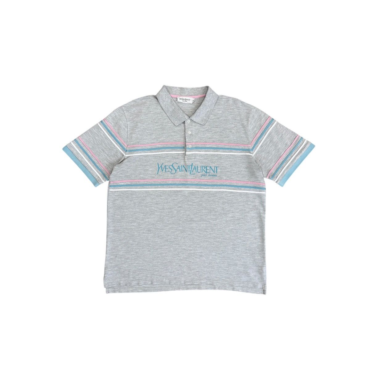 Yves Saint Laurent Vintage Yves Saint Laurent YSL Big Logo Polo Shirt Y2K Size US XL / EU 56 / 4 - 1 Thumbnail