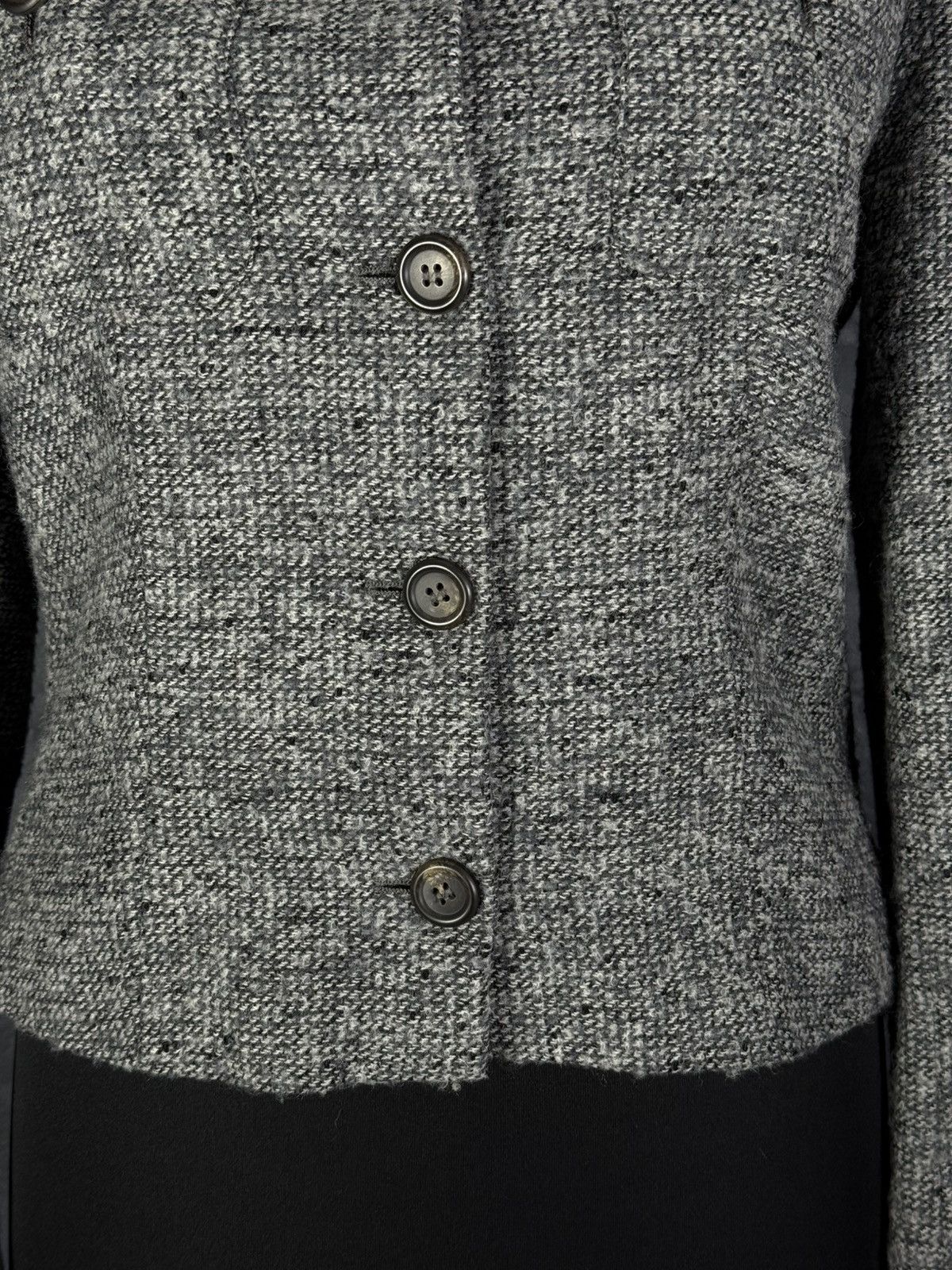 Valentino Valentino Women’s Grey Wool Blend Tweed Jacket Blazer Size M / US 6-8 / IT 42-44 - 8 Thumbnail