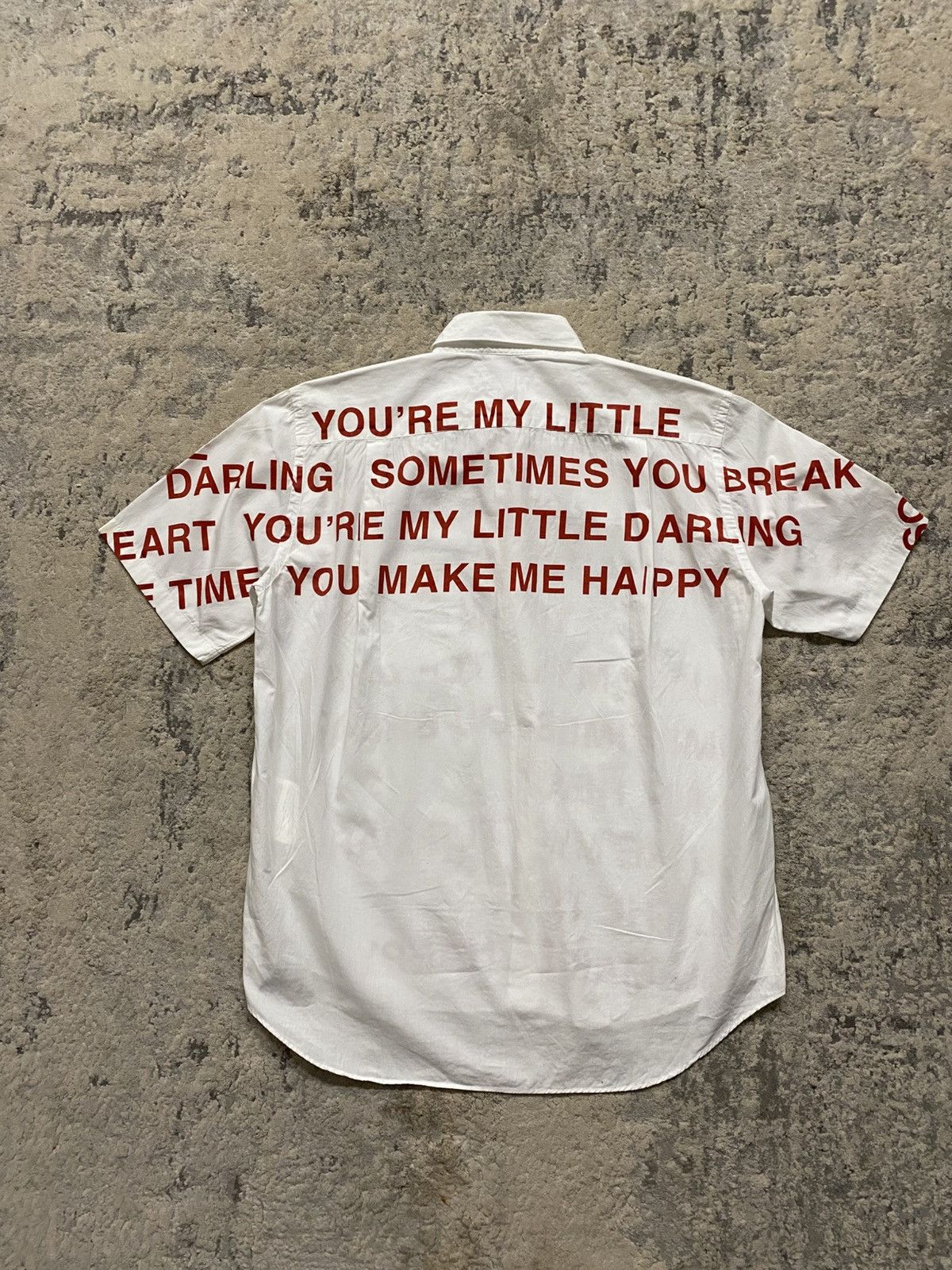 Comme des Garcons × Junya Watanabe SS02 Poem Shirt "My Little Darling" White and Red Size US M / EU 48-50 / 2 - 6 Thumbnail