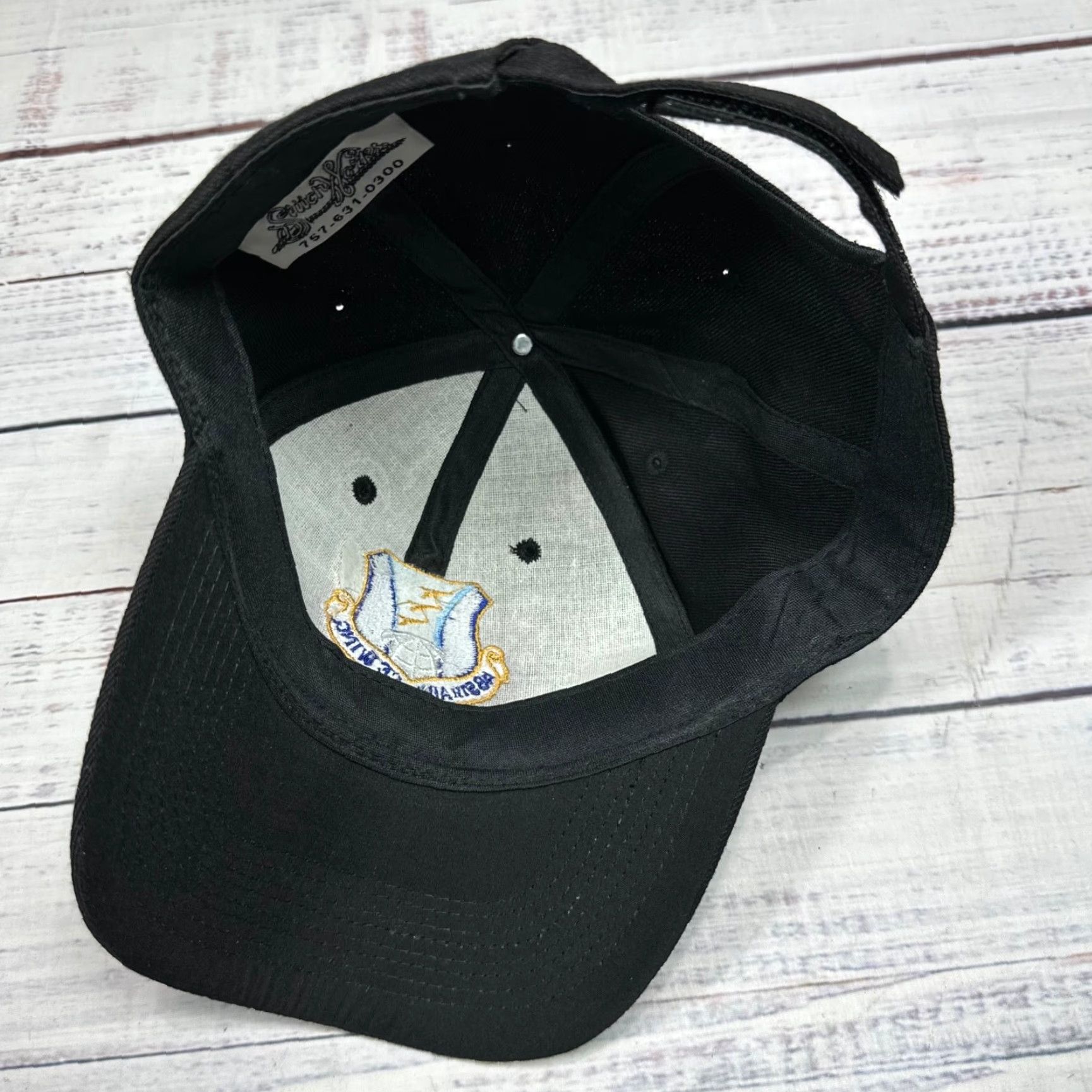 Vintage USAF 435th Air Base Wing MSG Adjustable Baseball Cap Black Swich Works Men One Size"} Size ONE SIZE - 7 Thumbnail