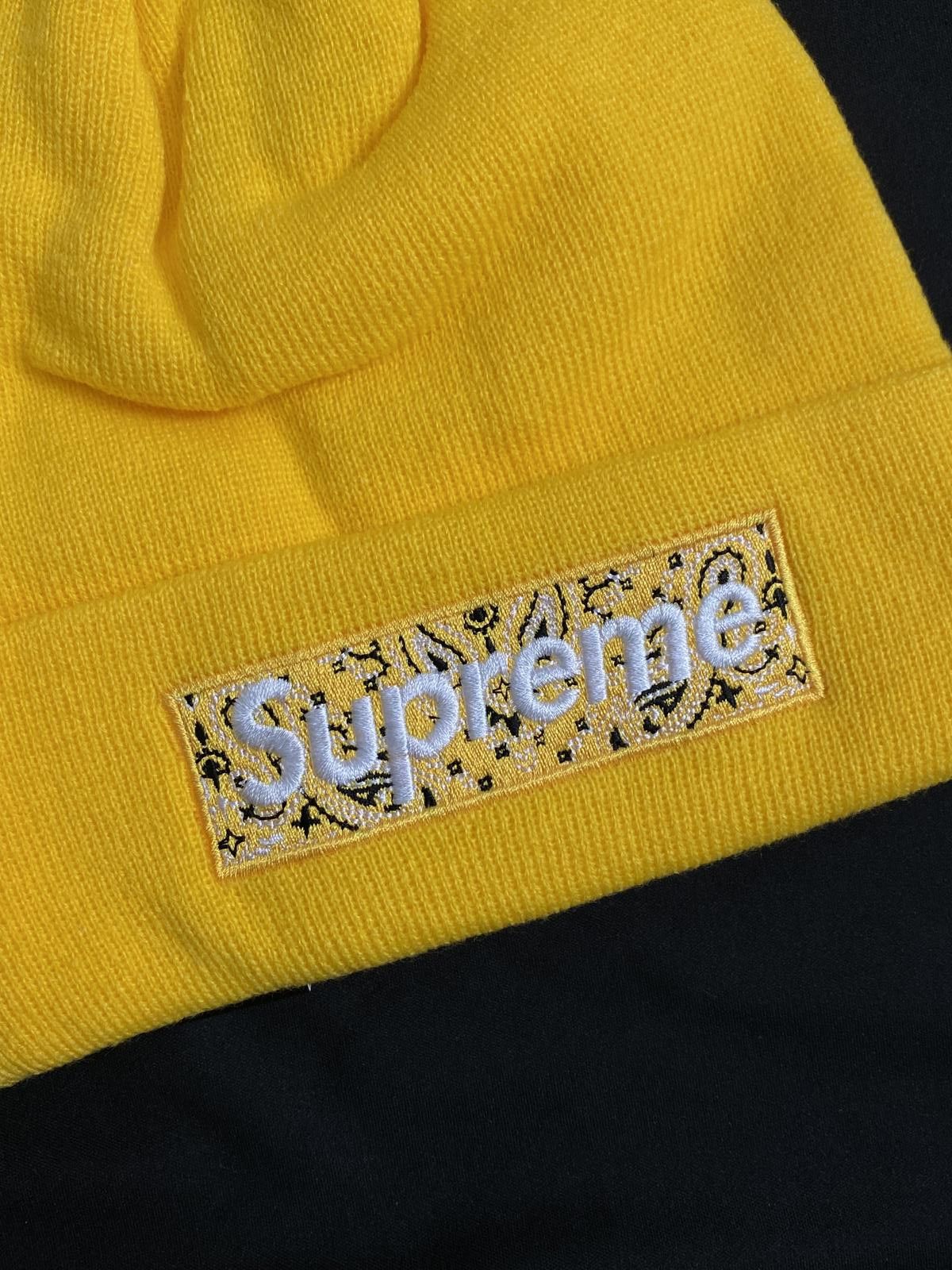 New Era × Supreme Rare 19FW Supreme New Era Bandana Box Logo Beanie Hats Size ONE SIZE - 2 Thumbnail