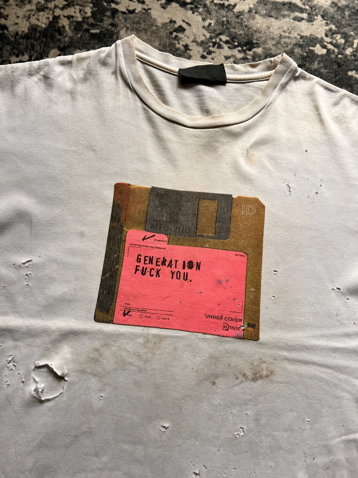 Jun Takahashi Trashed Vtg Undercover GFY x Wtaps “Overload Deadly” Tshirt Size US L / EU 52-54 / 3 - 3 Thumbnail