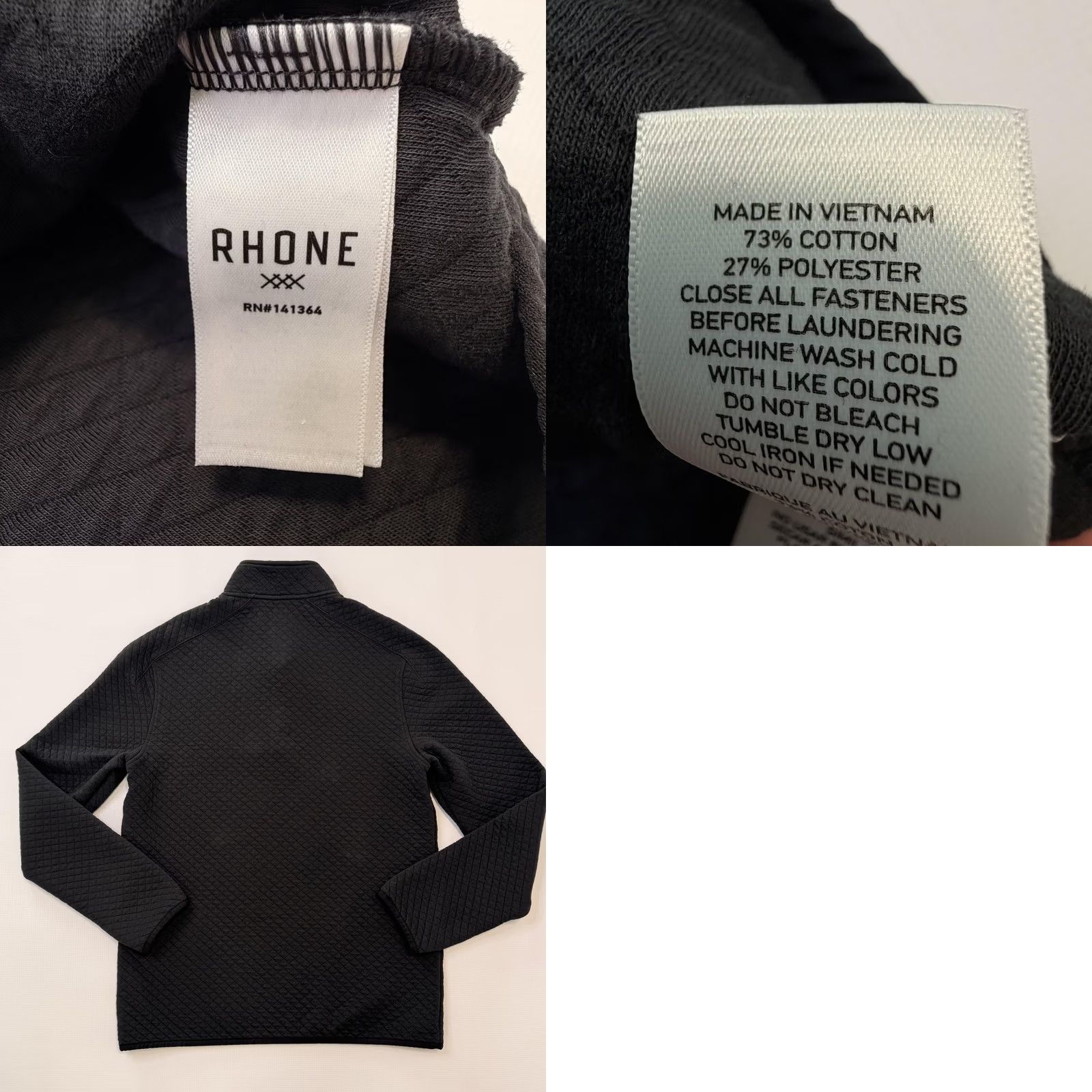 Rhone Rhone Mens Pullover Gray Snap Mock Neck Quilted Long Sleeve Sweatshirt M Size US M / EU 48-50 / 2 - 8 Thumbnail