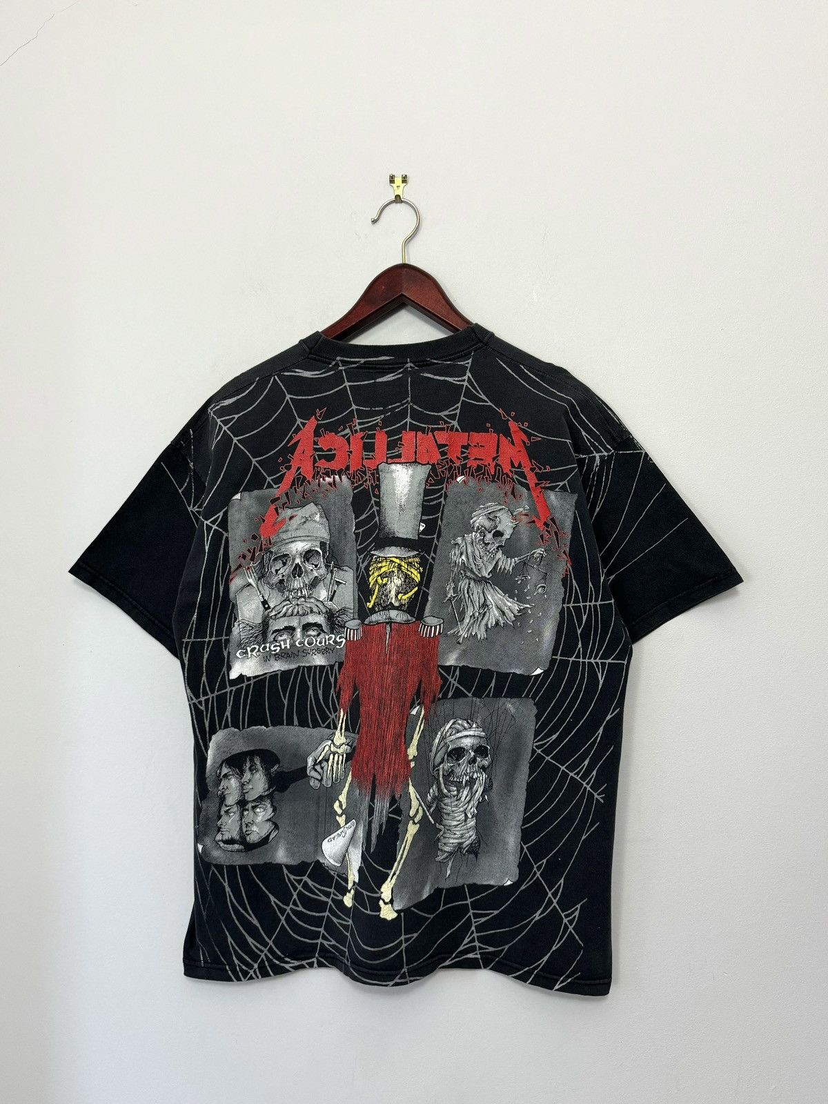 Band Tees × Metallica × Vintage Vintage Metallica 1992 Pushead All Over Print T-shirt Size US L / EU 52-54 / 3 - 8 Thumbnail