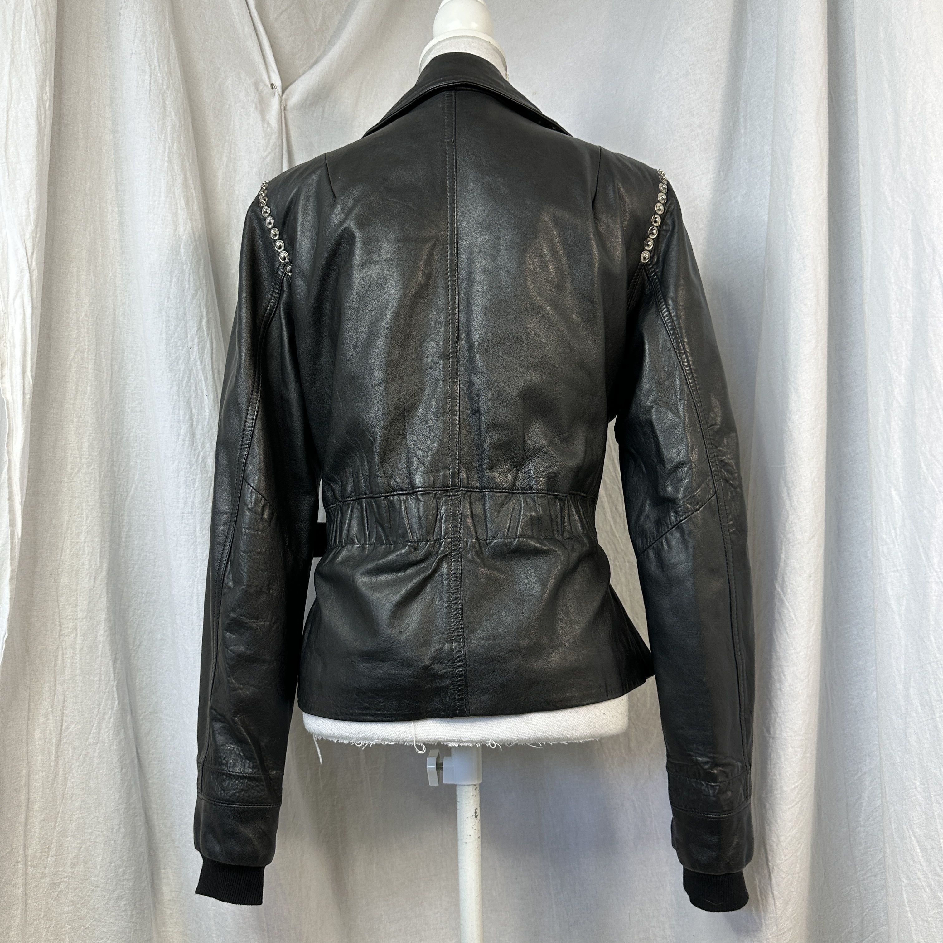 Vintage Vintage Moto Grunge Y2K Biker Studded Leather Jacket Size S / US 4 / IT 40 - 7 Thumbnail
